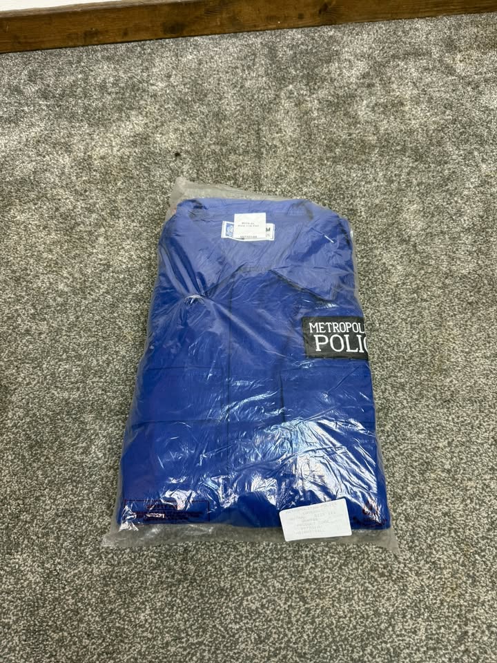 Rare Ex Metropolitan Police Blue Coveralls NEW 45.5" Chest Collectors Film Display