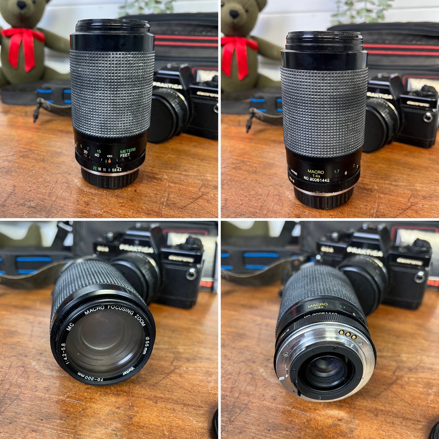 Vintage Camera Bundle Praktica BCA Electronic Camera 2x Lenses & Miranda 700CD Flash