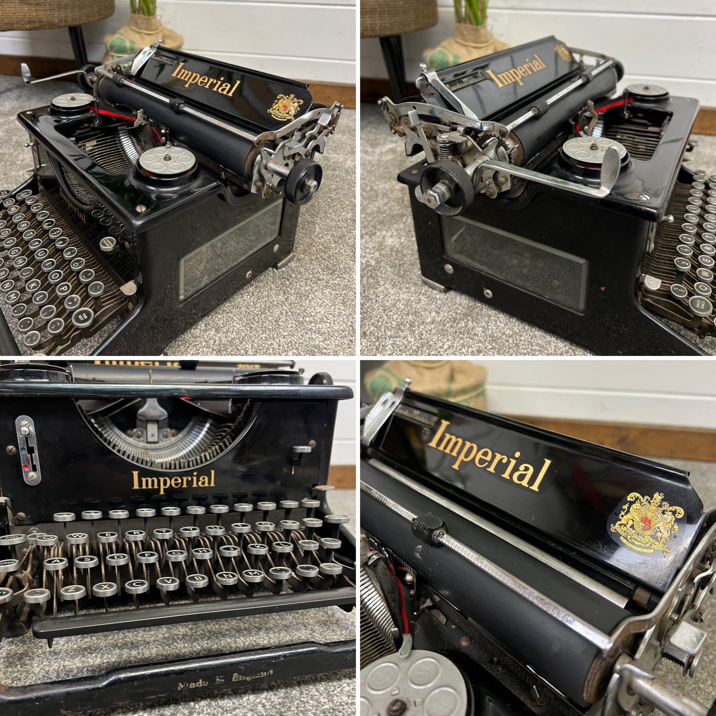 Vintage Imperial 50 Typewriter 30's 40's Industrial Retro Home Decor Display