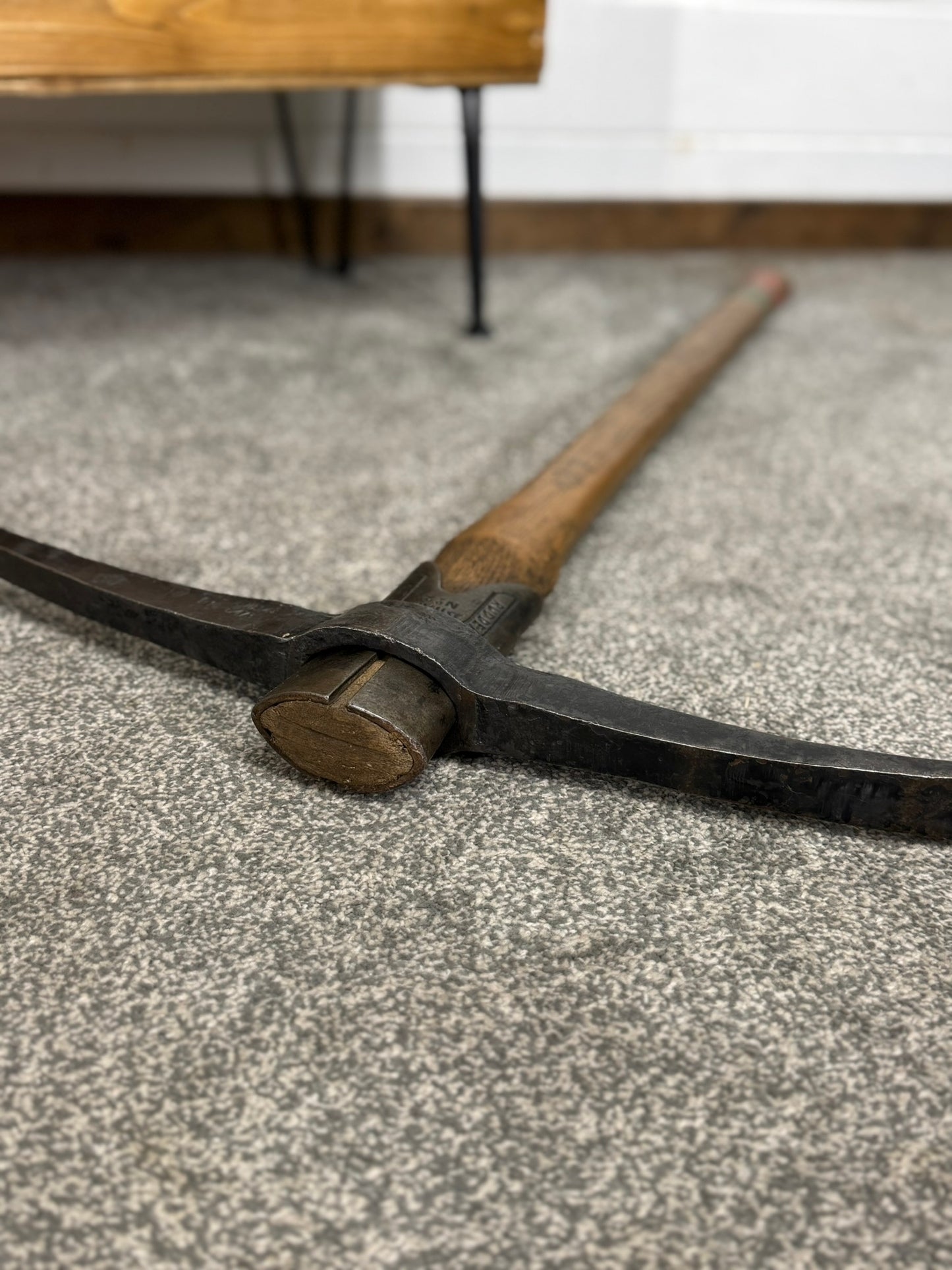 Vintage Military Pick Axe Dated 1985 Reclaimed Pickaxe Army Pioneer Display