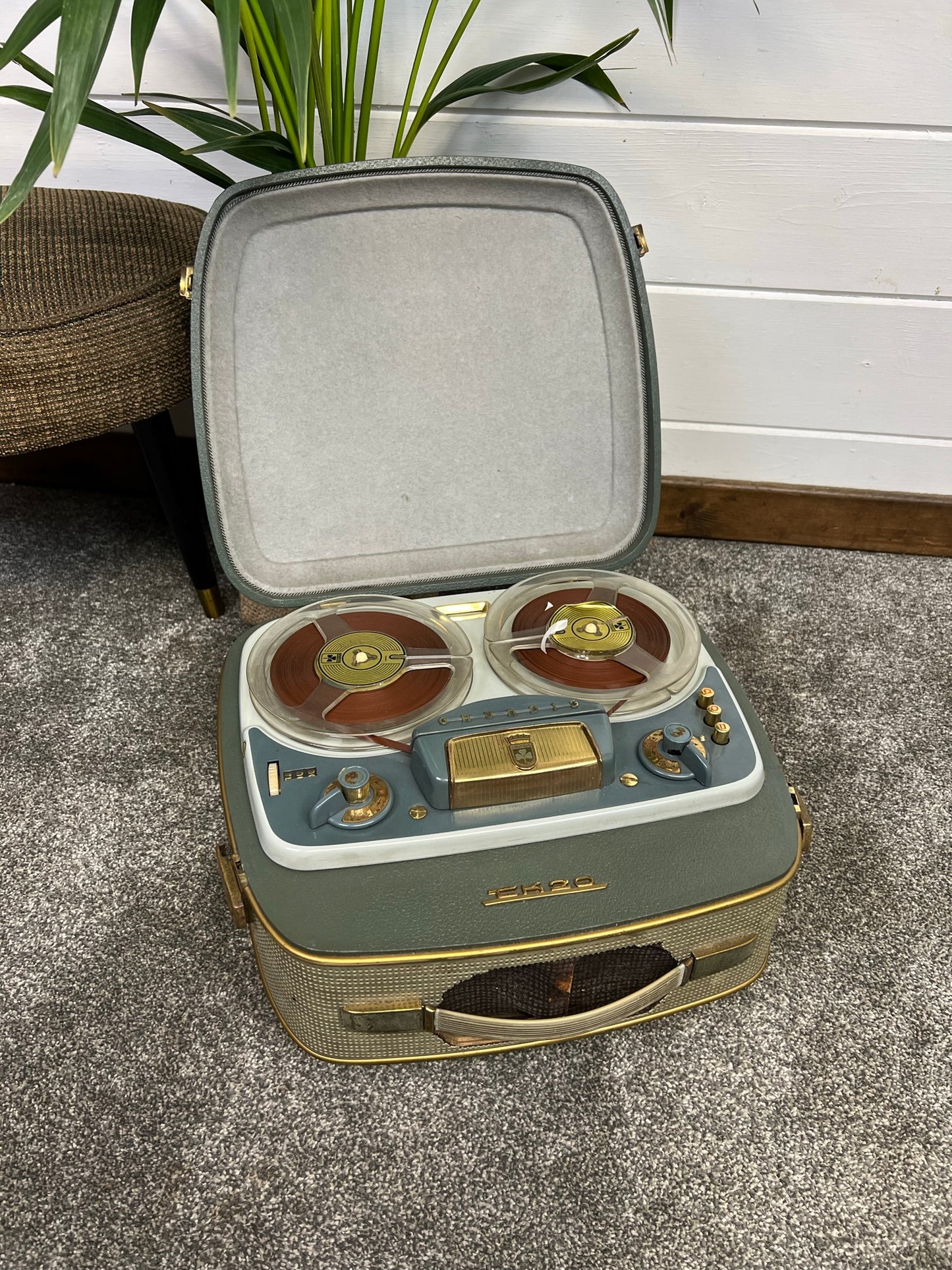 Vintage Grundig TK20 Reel to Reel Tape Recorder Player Working 50's 60's Retro Decor