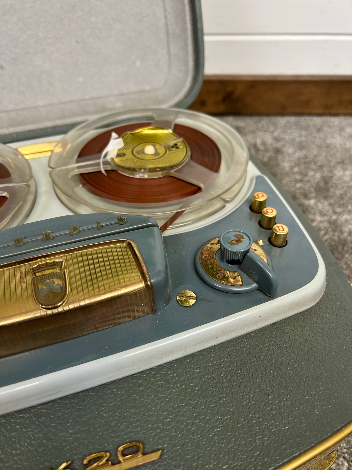 Vintage Grundig TK20 Reel to Reel Tape Recorder Player Working 50's 60's Retro Decor