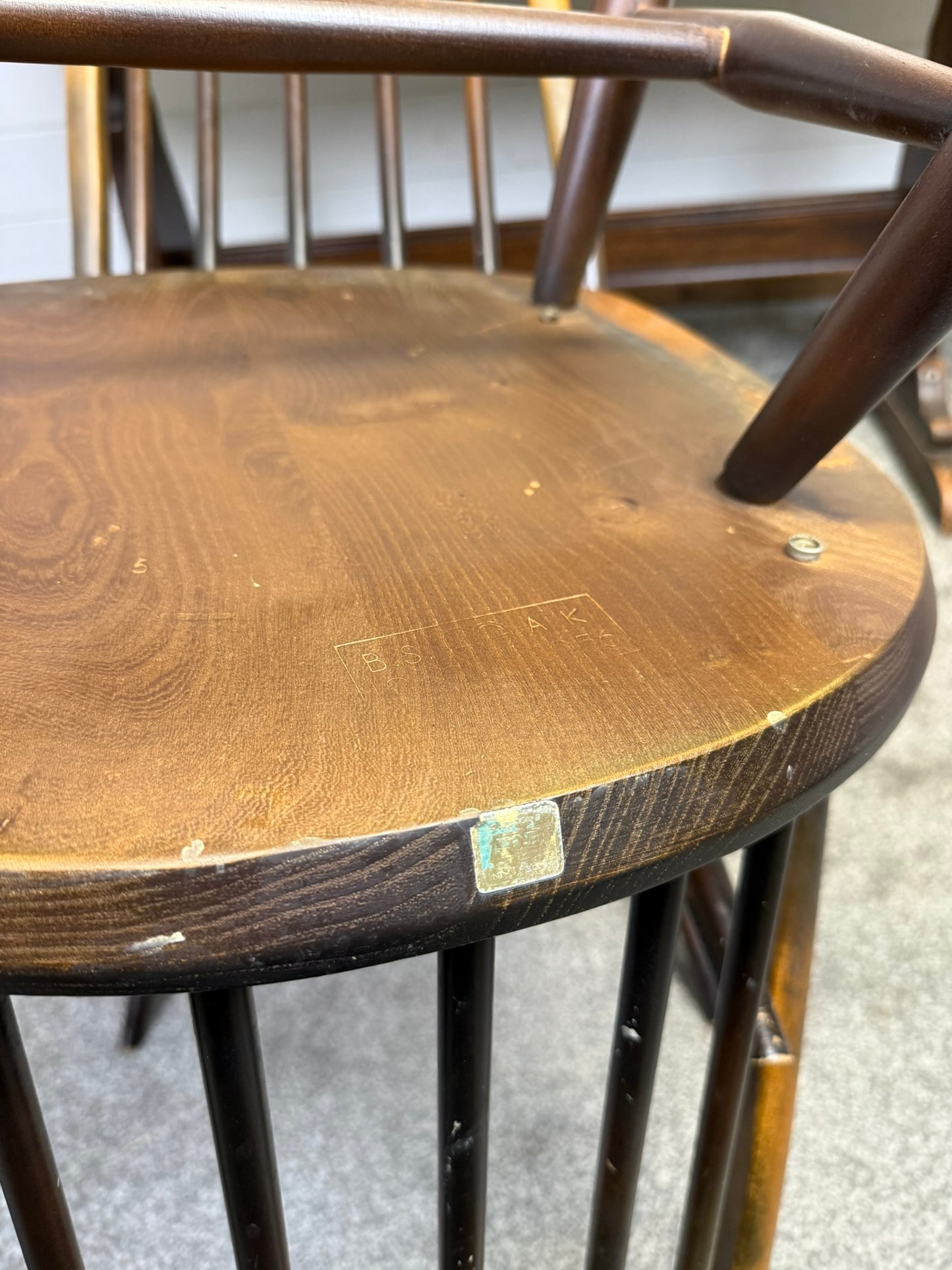 Vintage Ercol Refectory Dining Table & Quaker Chairs Mid Century Retro Dining Table