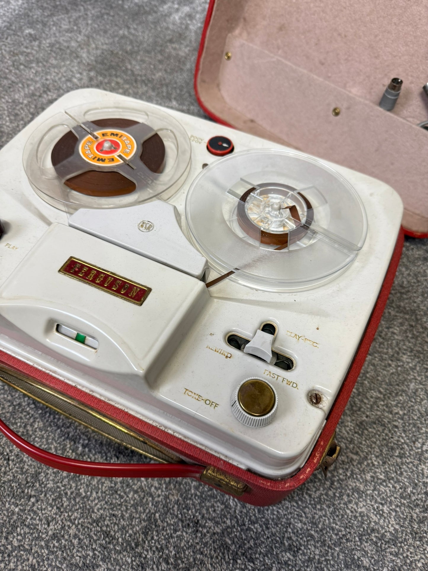 Vintage Ferguson Reel to Reel Tape Recorder Player 50's 60's Retro Decor Display