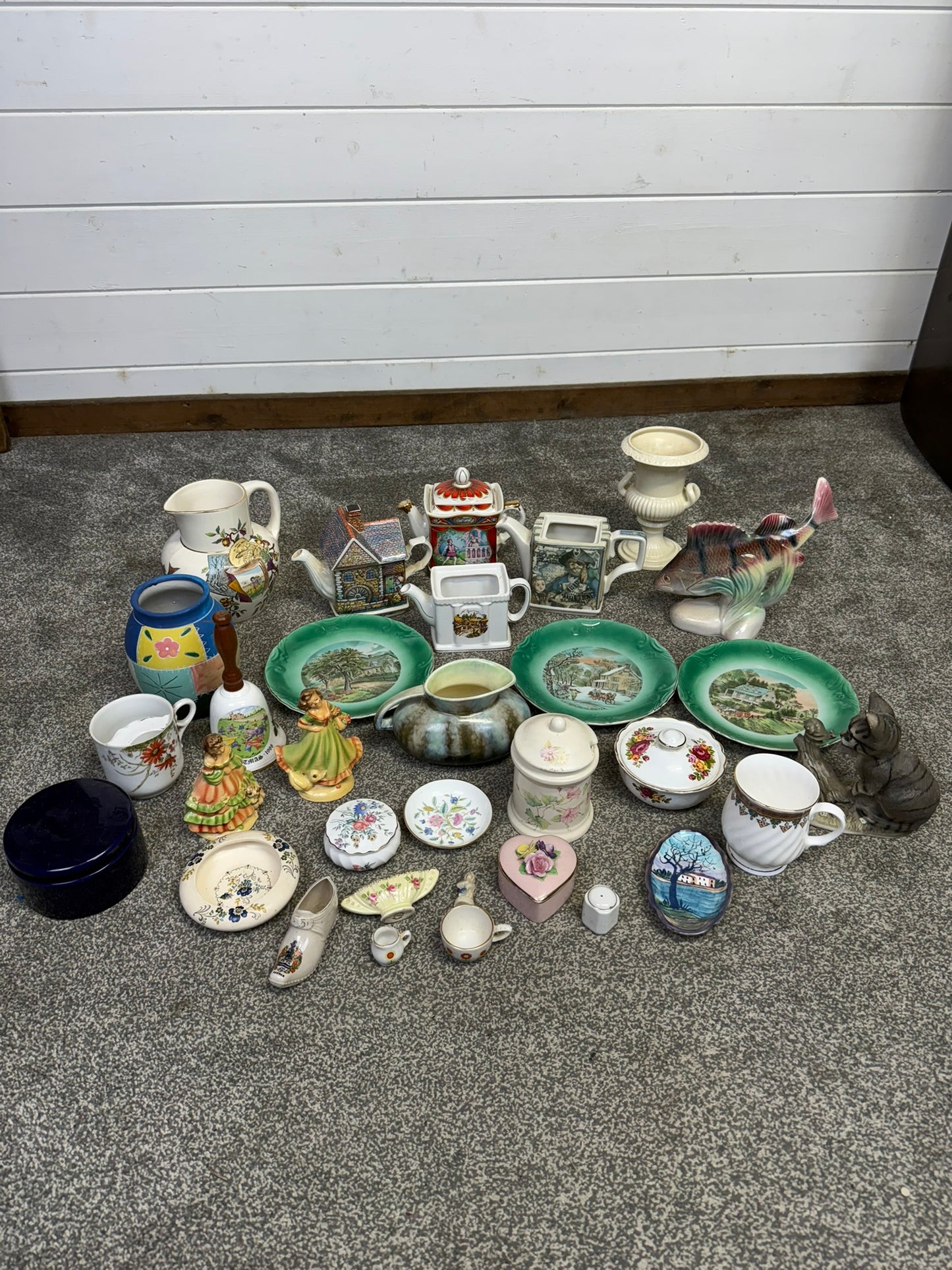 Vintage Ceramic Pottery Bone China Job Lot Ornaments Teapot Collectors Display