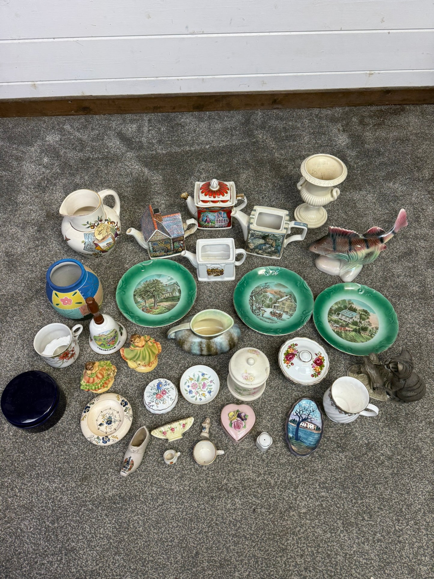 Vintage Ceramic Pottery Bone China Job Lot Ornaments Teapot Collectors Display