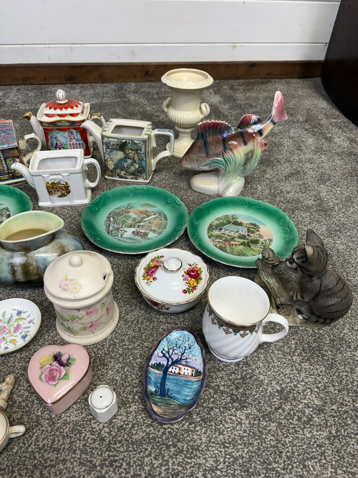 Vintage Ceramic Pottery Bone China Job Lot Ornaments Teapot Collectors Display