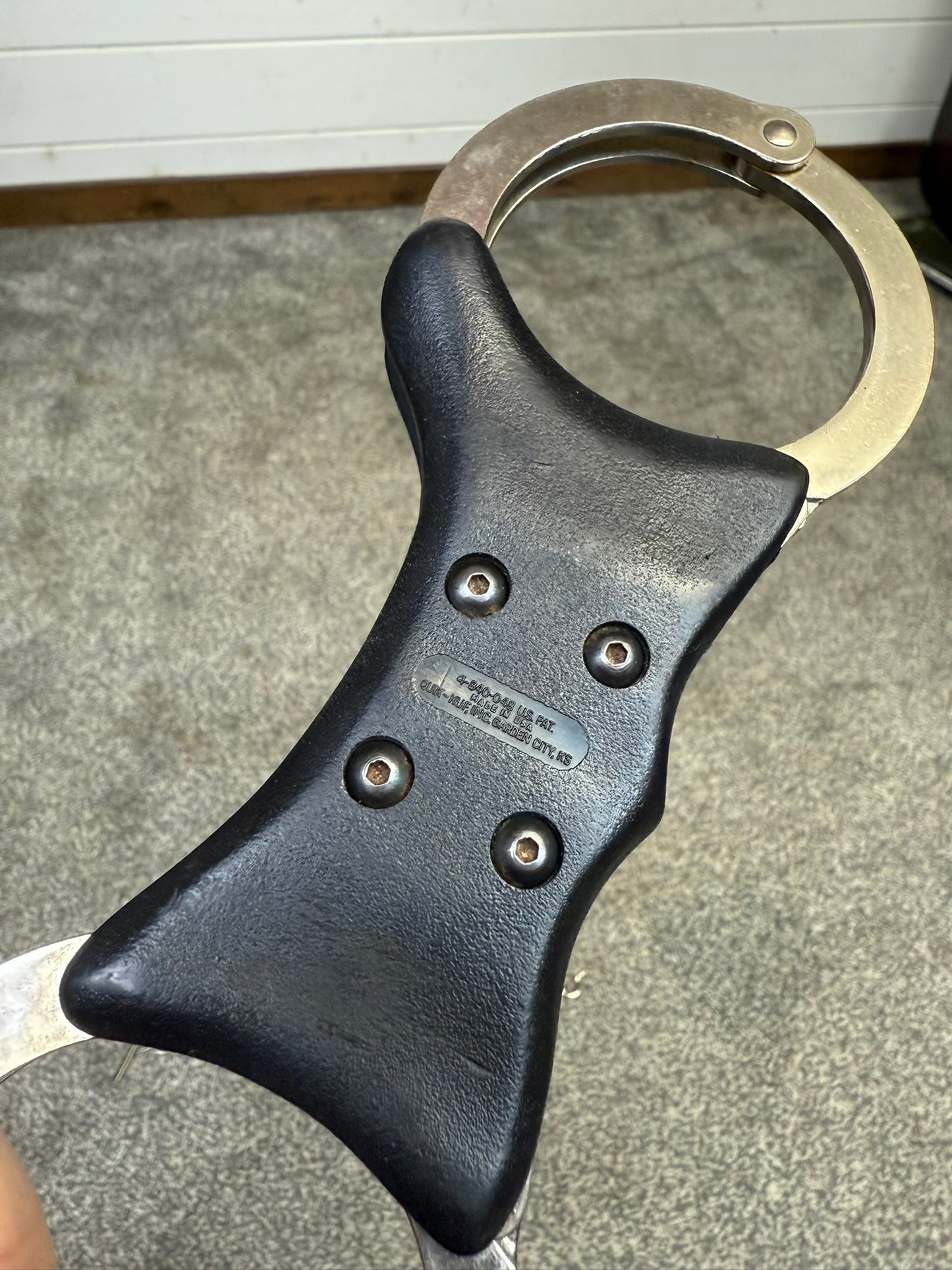 Ex Police Quik-Kuf Rigid Handcuffs Genuine Cuffs With Key Security Collectible