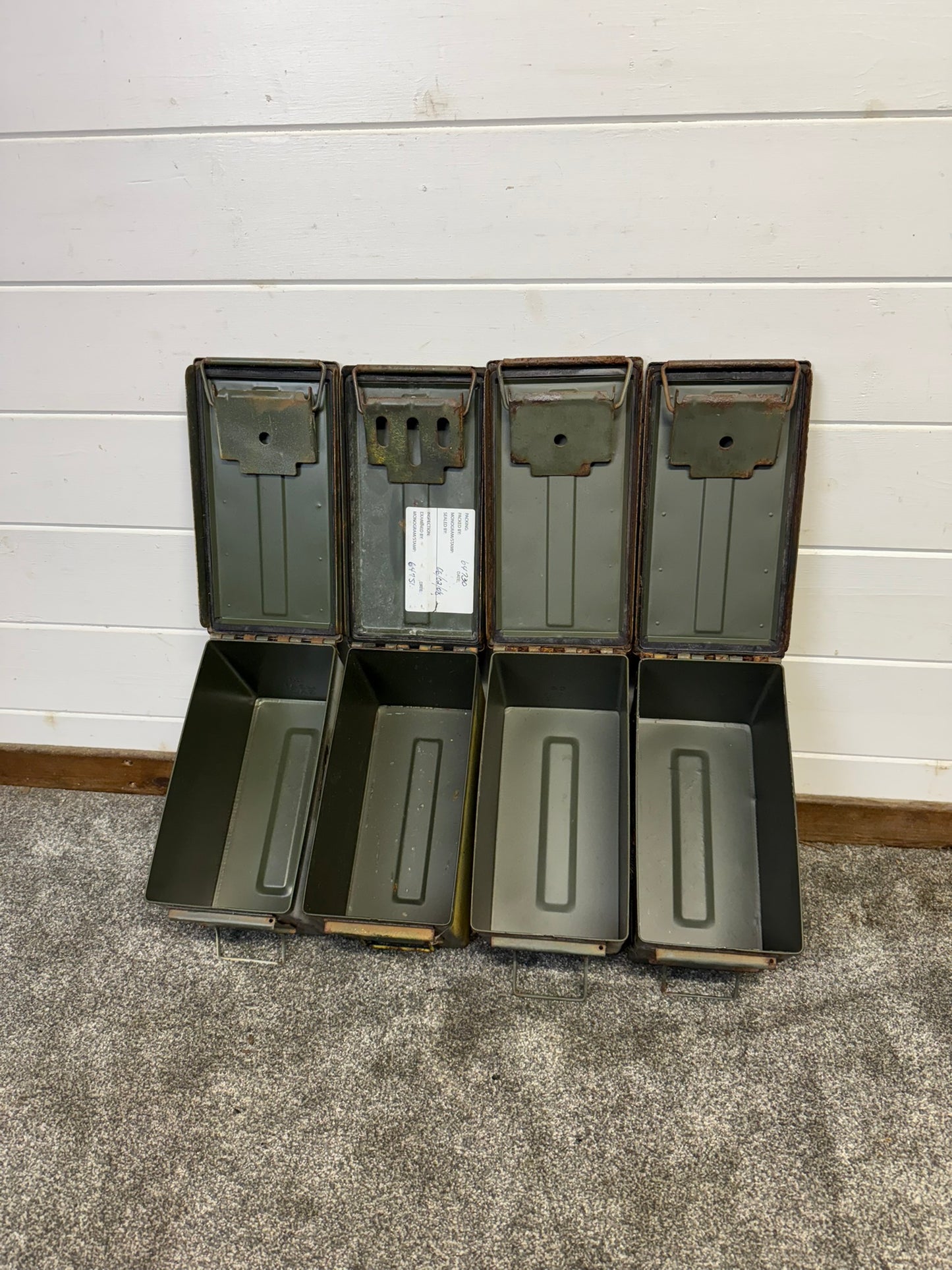 4x Army Metal Ammo Box SOLID Vintage Stash Survival Reclaim Geocache Toolbox