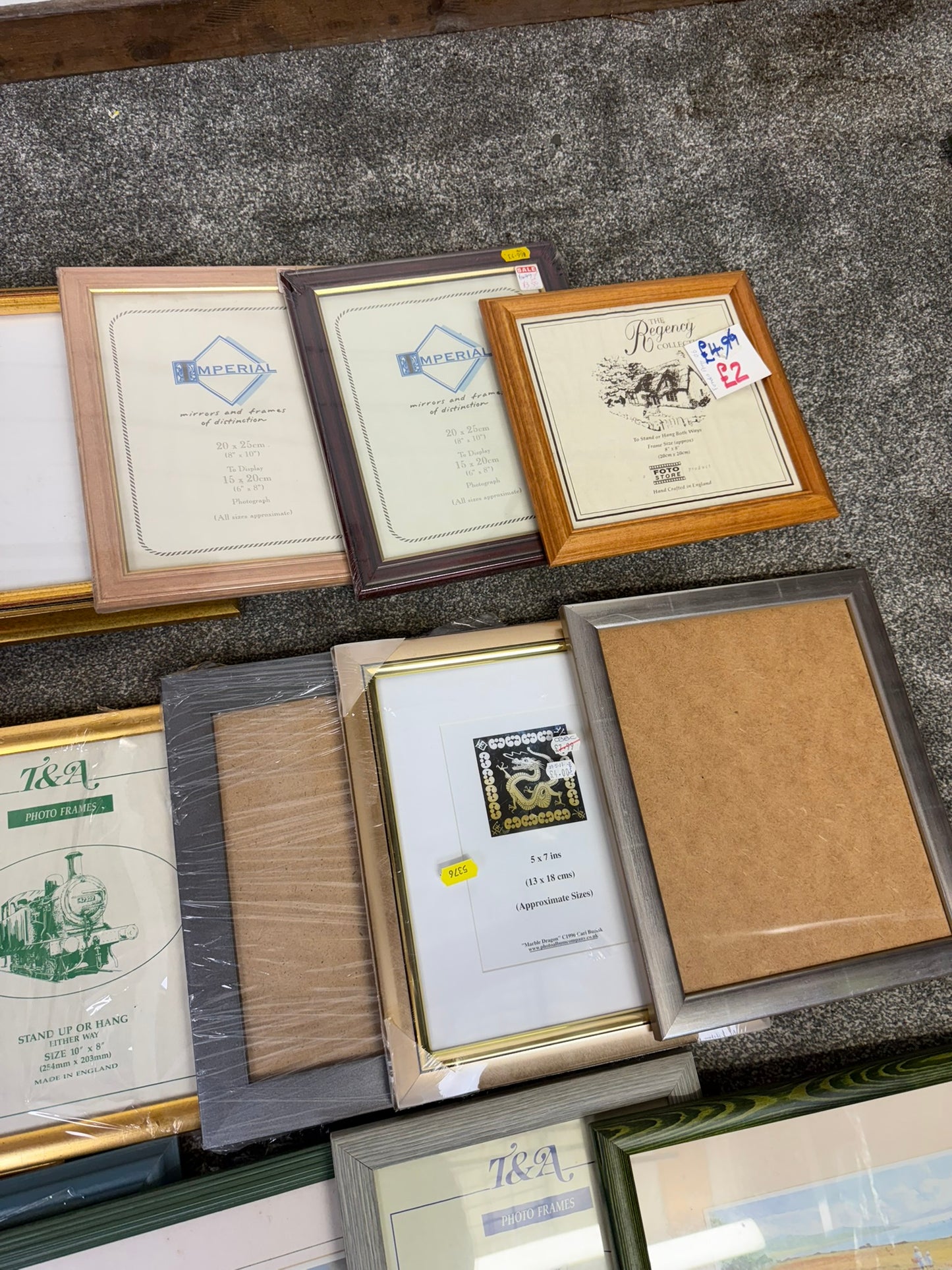Job Lot of 18x Vintage Photo Frames Mixed Sizes & Styles Picture Frames Bundle