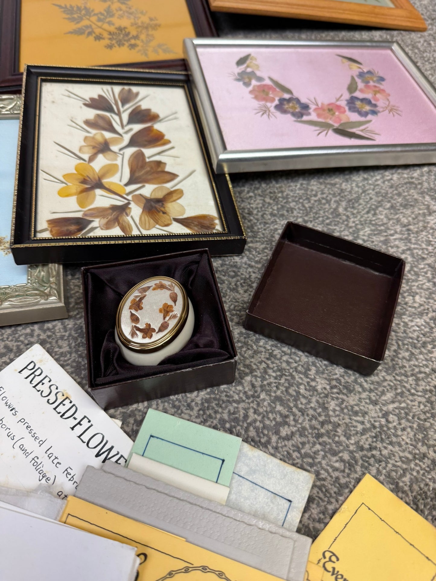 Vintage Pressed Flowers Job Lot 19x In Picture Frames Dried Flower Photo Frame Art