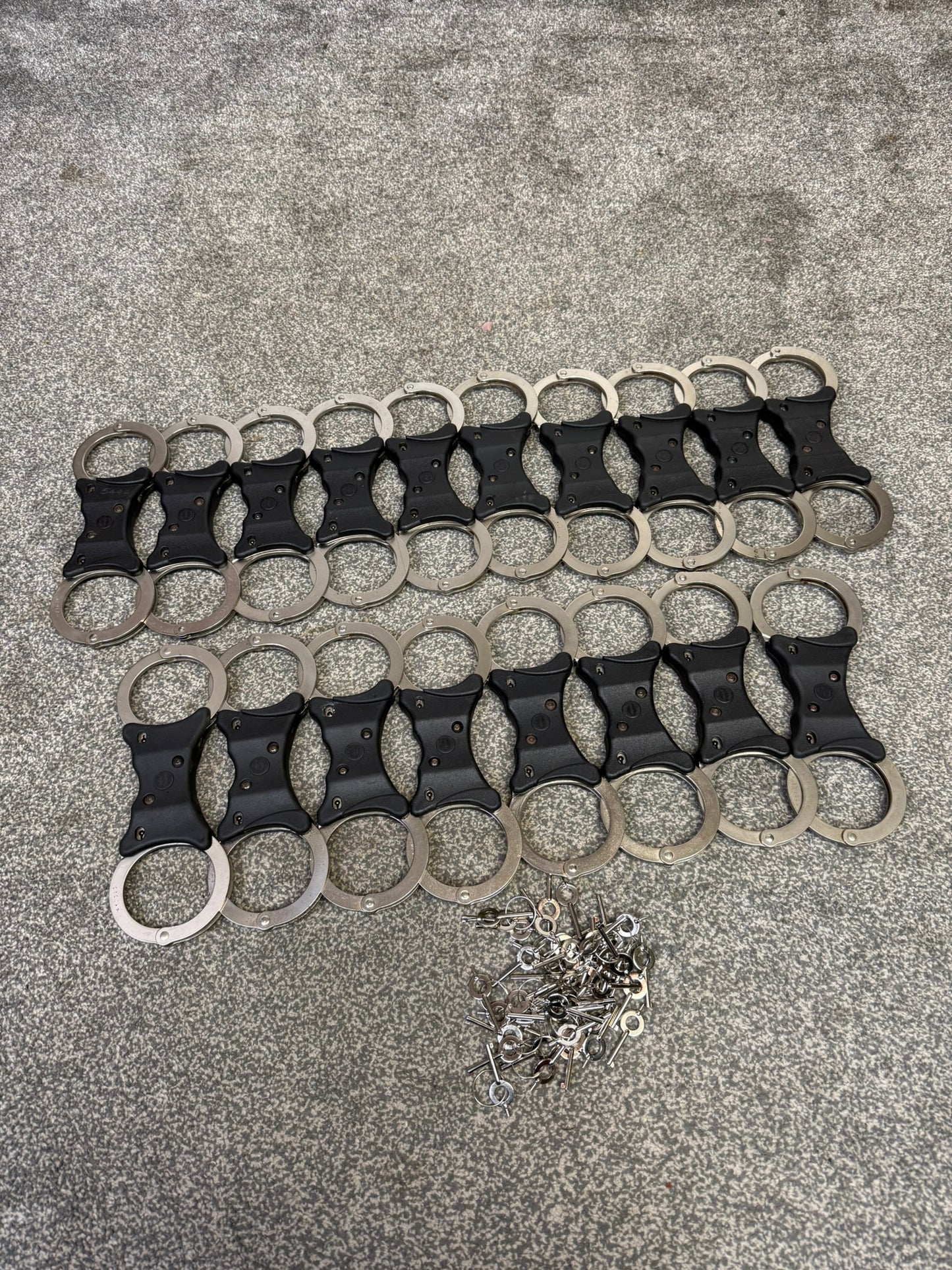Ex Police Hiatt Rigid Handcuffs With Serial Security Cuffs Displays Collectible