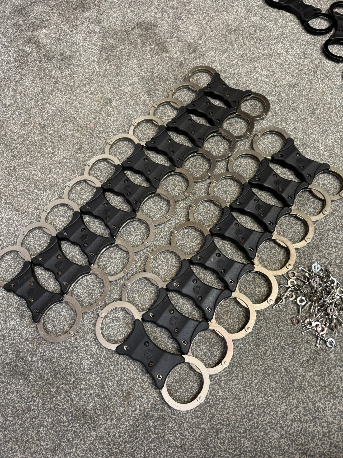 Ex Police Hiatt Rigid Handcuffs With Serial Security Cuffs Displays Collectible