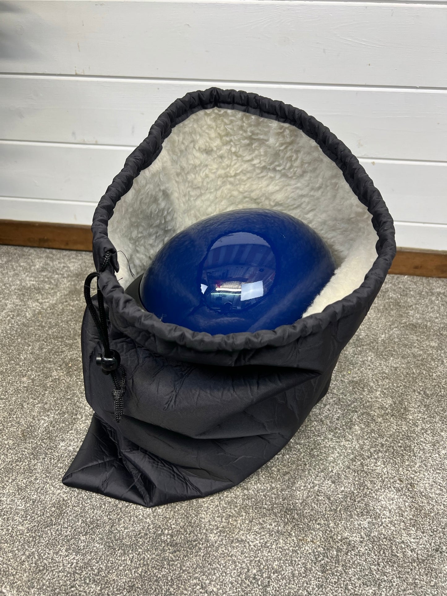 British Police Protective Riot Helmet In Fleece Bag VGC Police Memorabilia Security Film Prop Display