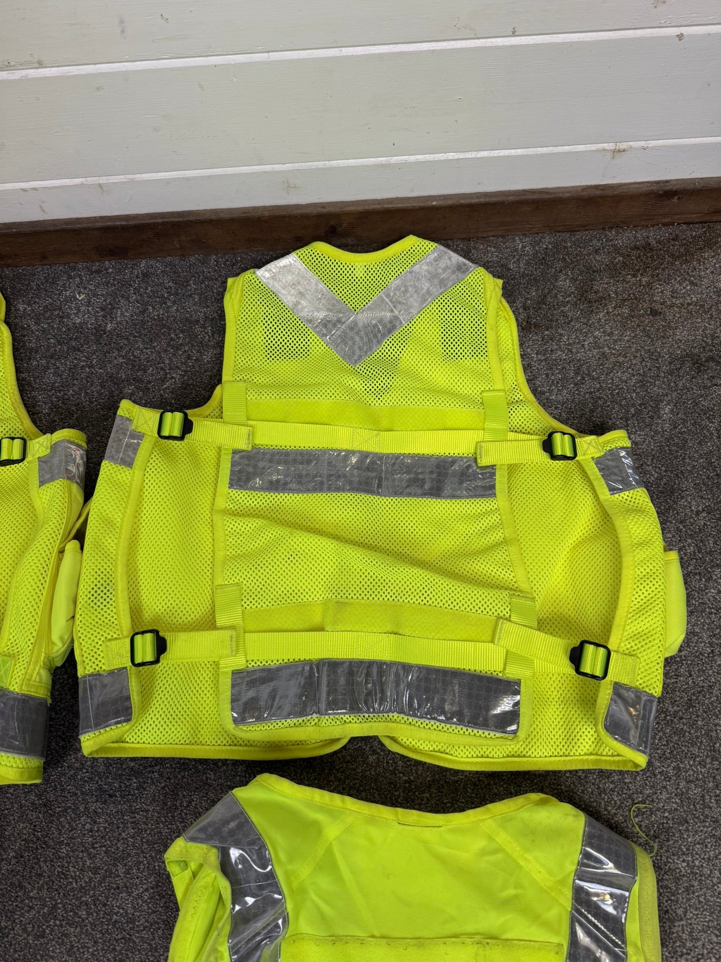 5x Ex Police Hi Vis Tactical Vests Job Lot Film Security Bouncer Tac Vest