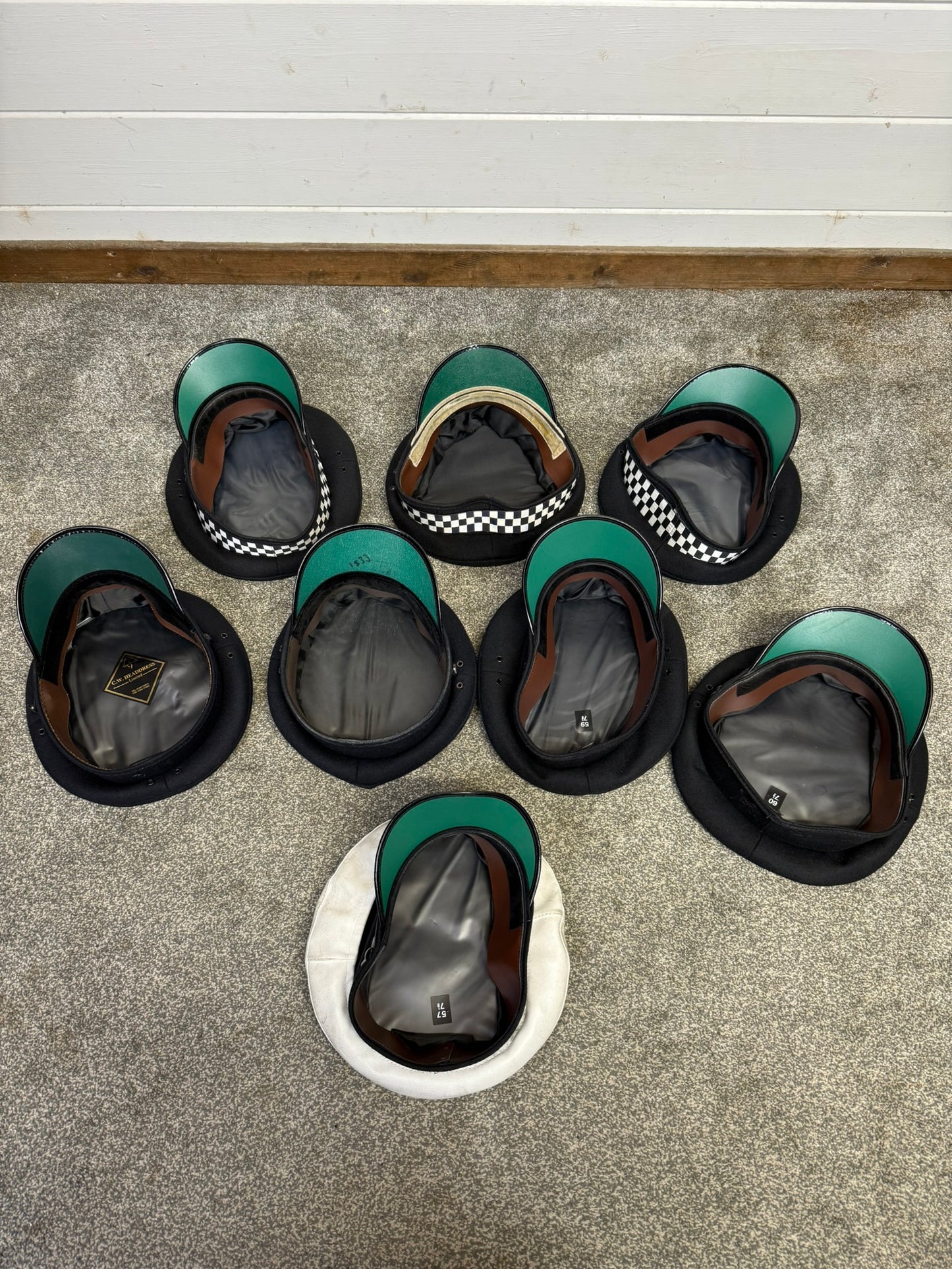 14x Ex Police Peak Cap Bowler Hat Job Lot Theatre Headwear Uniform Film Prop Lot