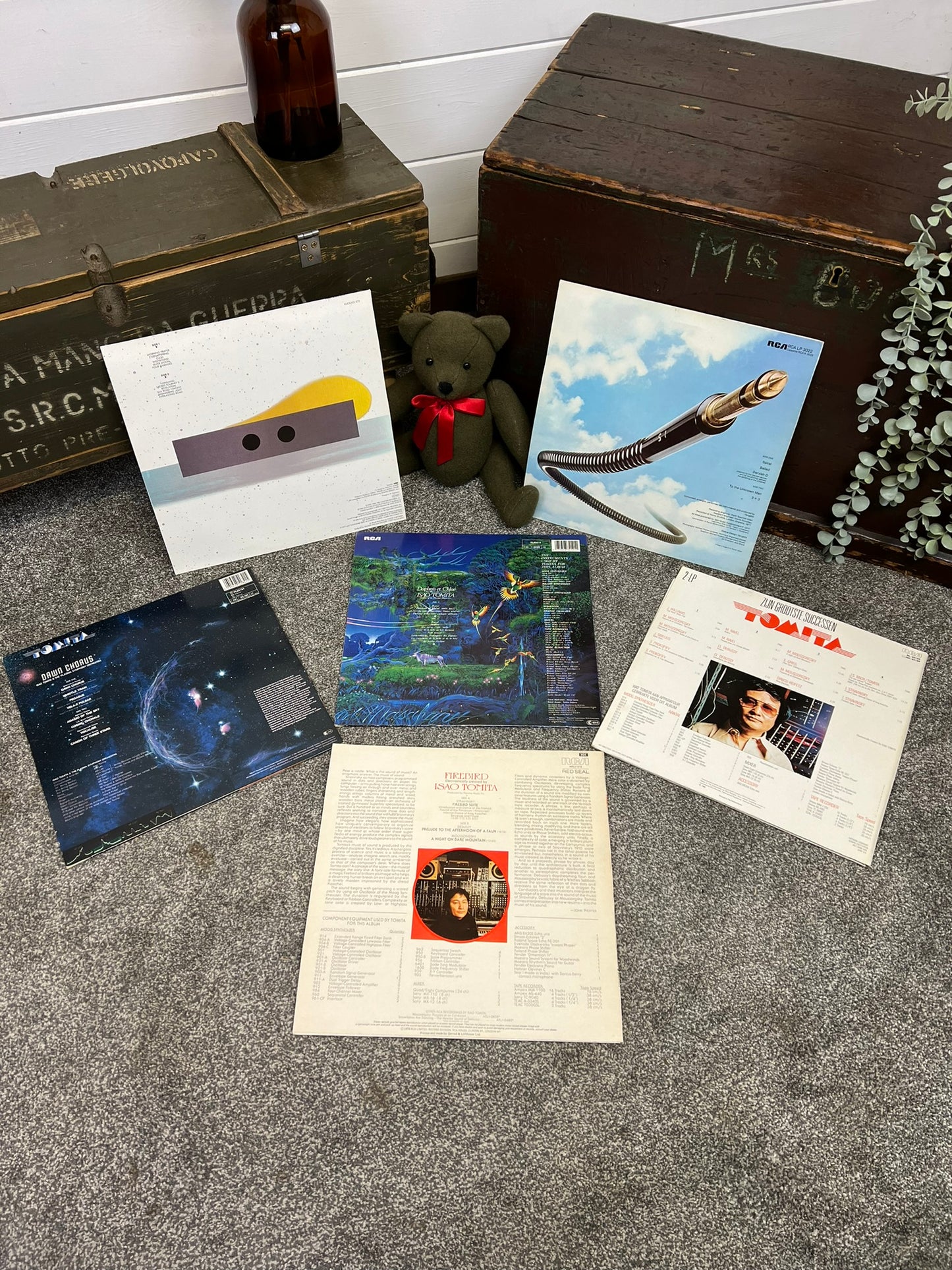 Job Lot of 6x LP Records Vintage Vinyl Bundle Tomita, Vangelis, Best Of Kitaro Wall Art Decor