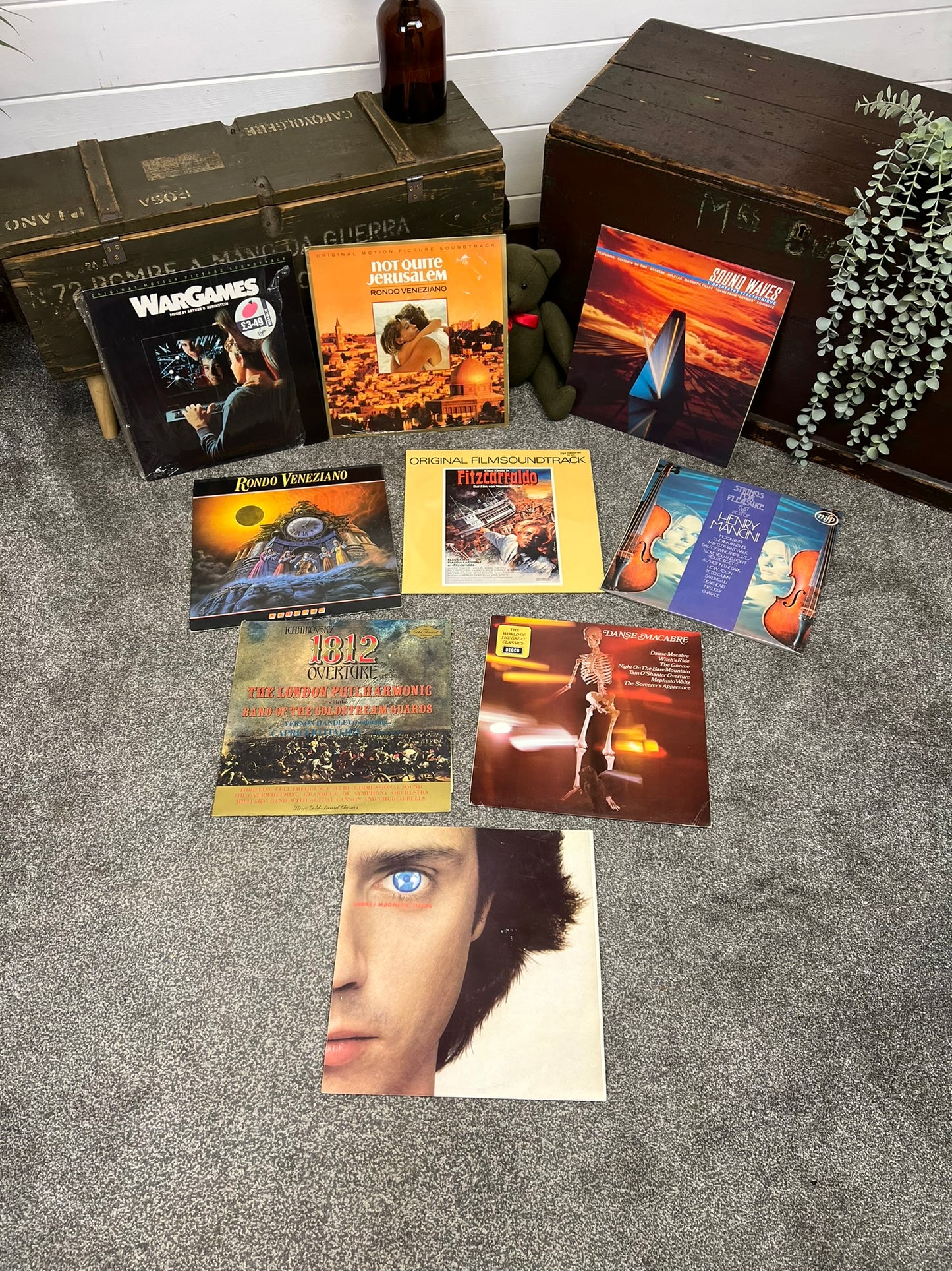 9x Vintage LP Records Bundle Job Lot Vinyl Records Wall Art Decor