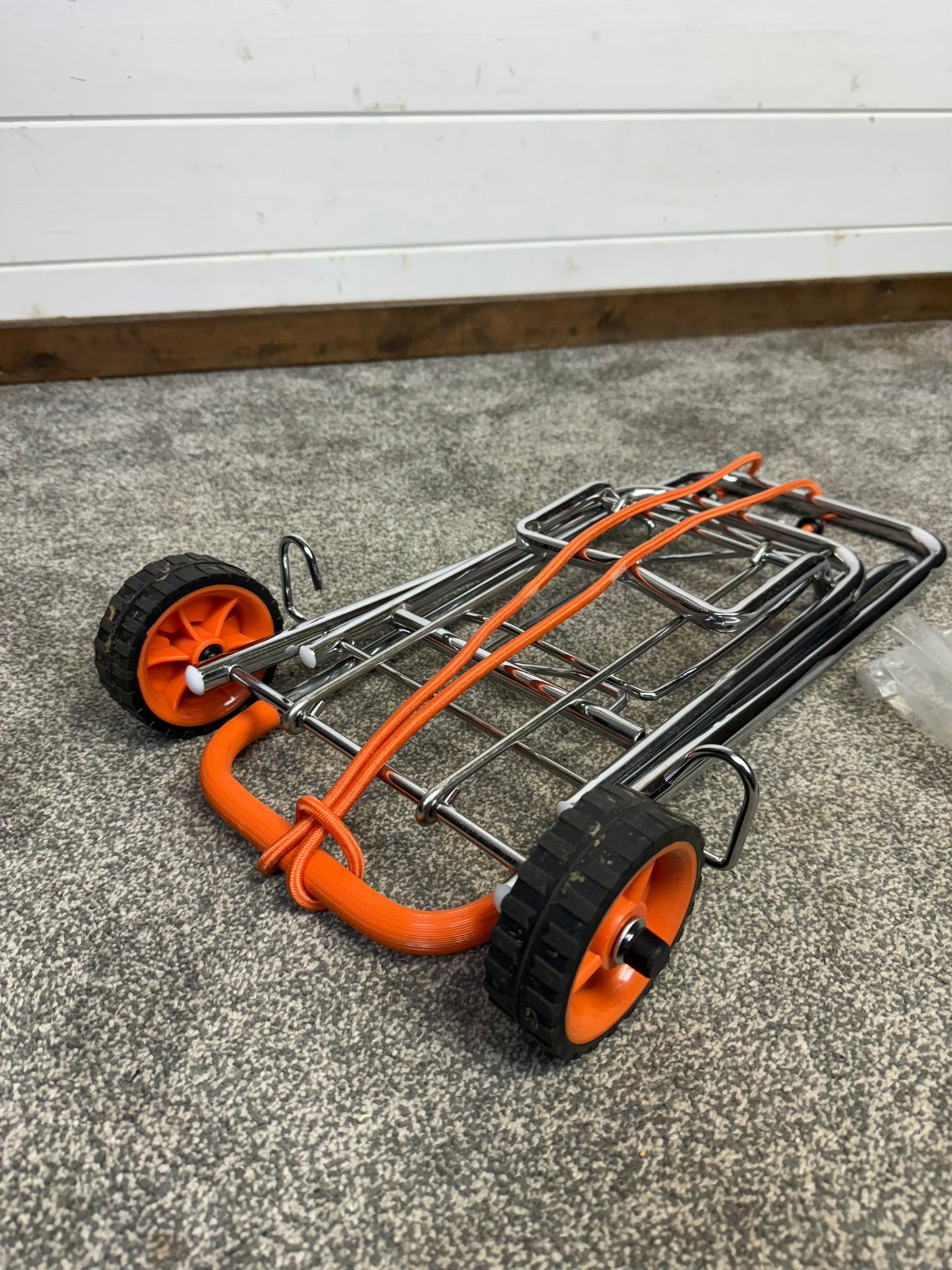 Vintage 80's Folding Luggage Trolley Retro Metal Shopping Trolley