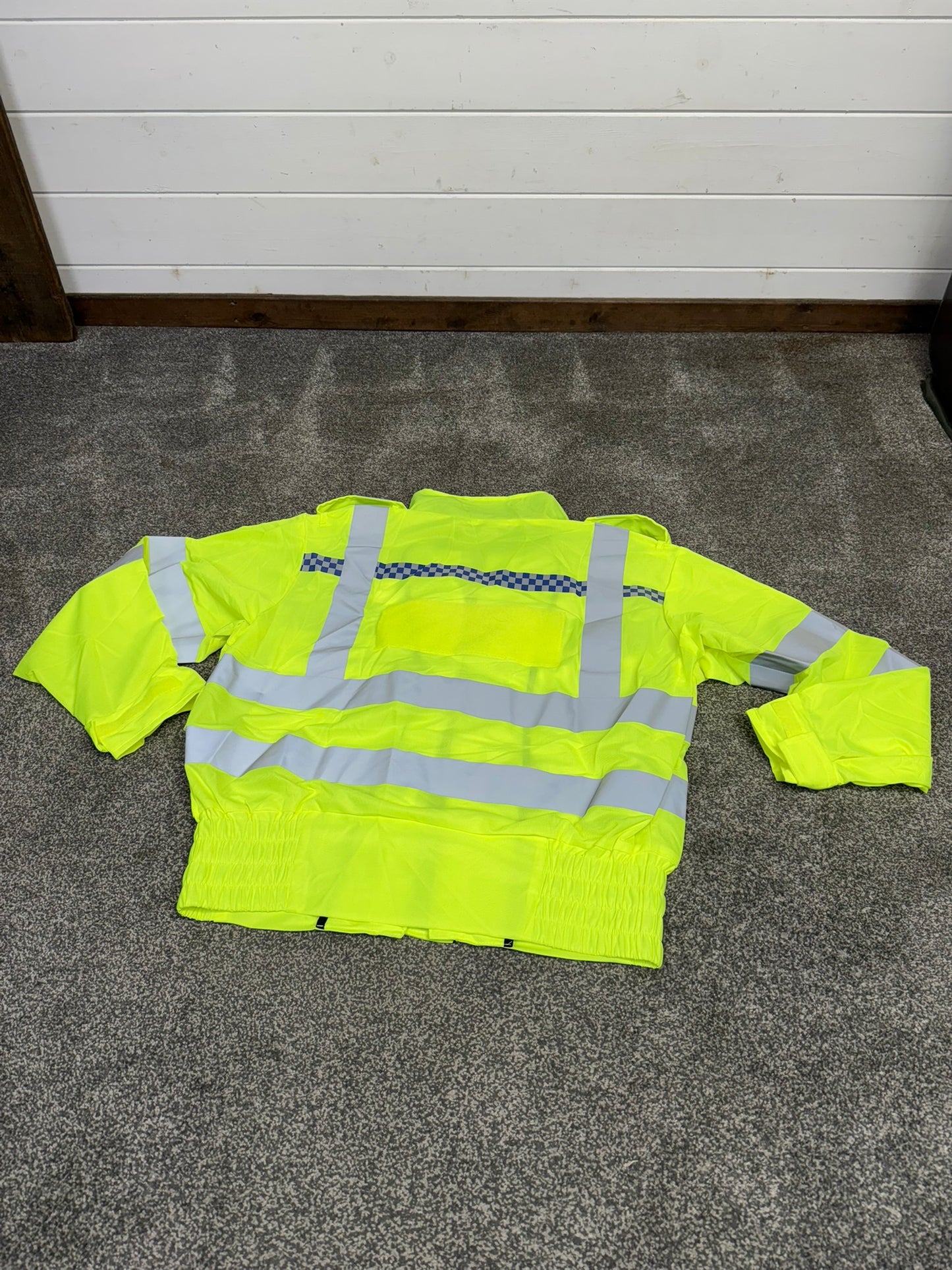 Ex Police Hi Vis Motorcycle Lightweight Bomber Jacket LARGE Security Walking Riding