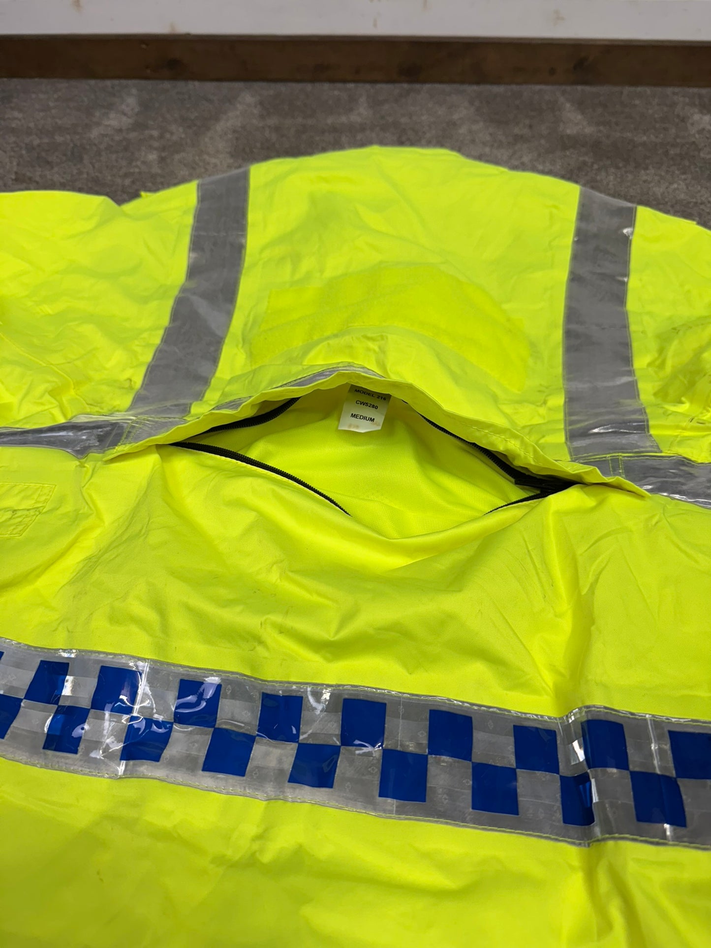 Ex Police Cyclist Hi Vis Jacket Cycling Waterproof Coat Security Events