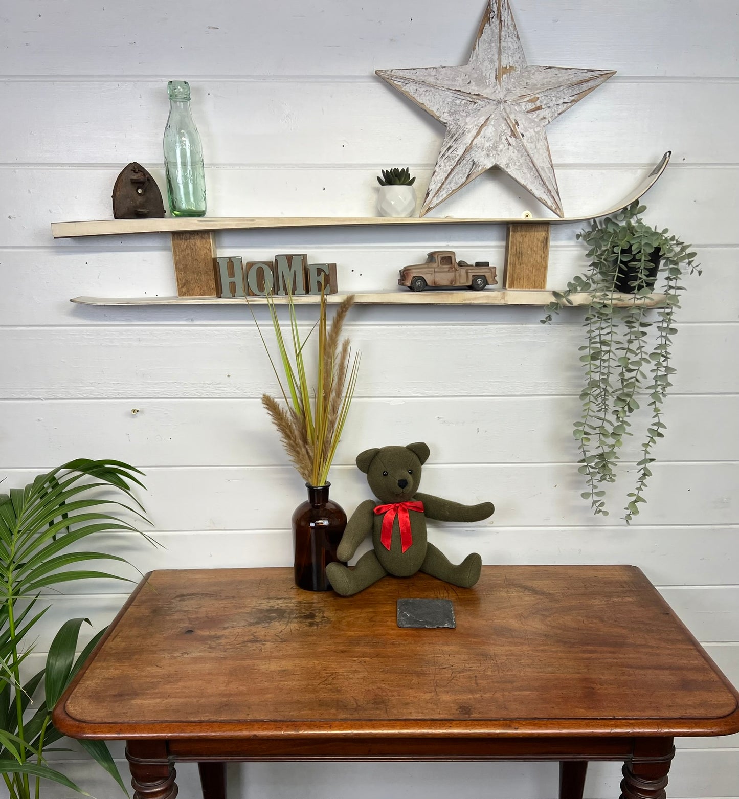 Rustic Handmade Reclaimed Ski Shelves Skiing Decor Home Shabby Chic Wall Shelf