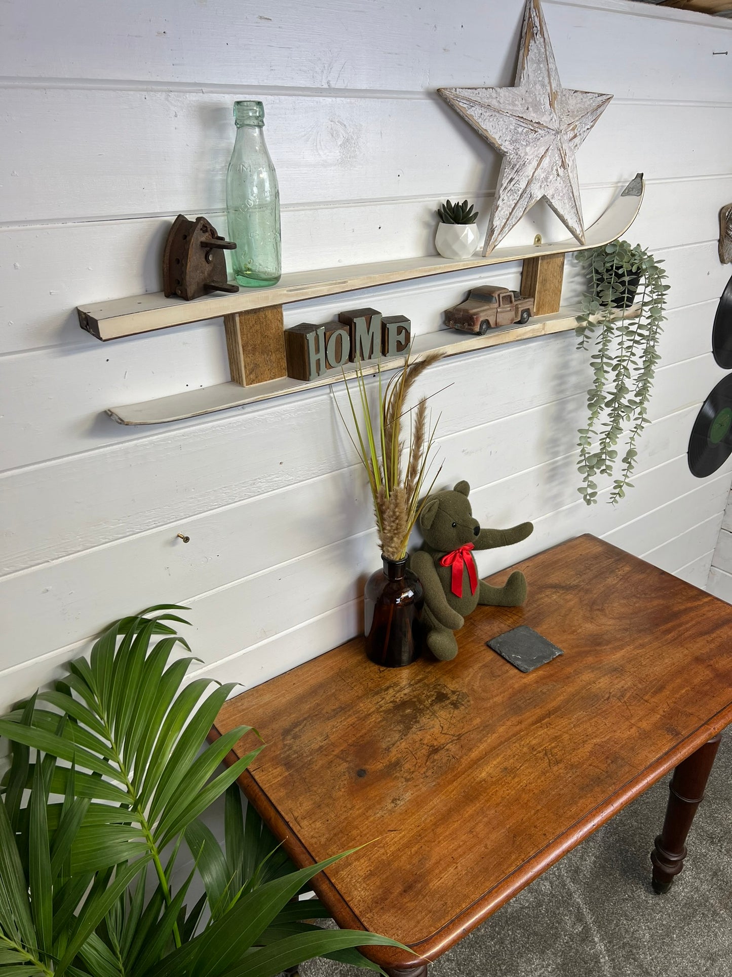 Rustic Handmade Reclaimed Ski Shelves Skiing Decor Home Shabby Chic Wall Shelf