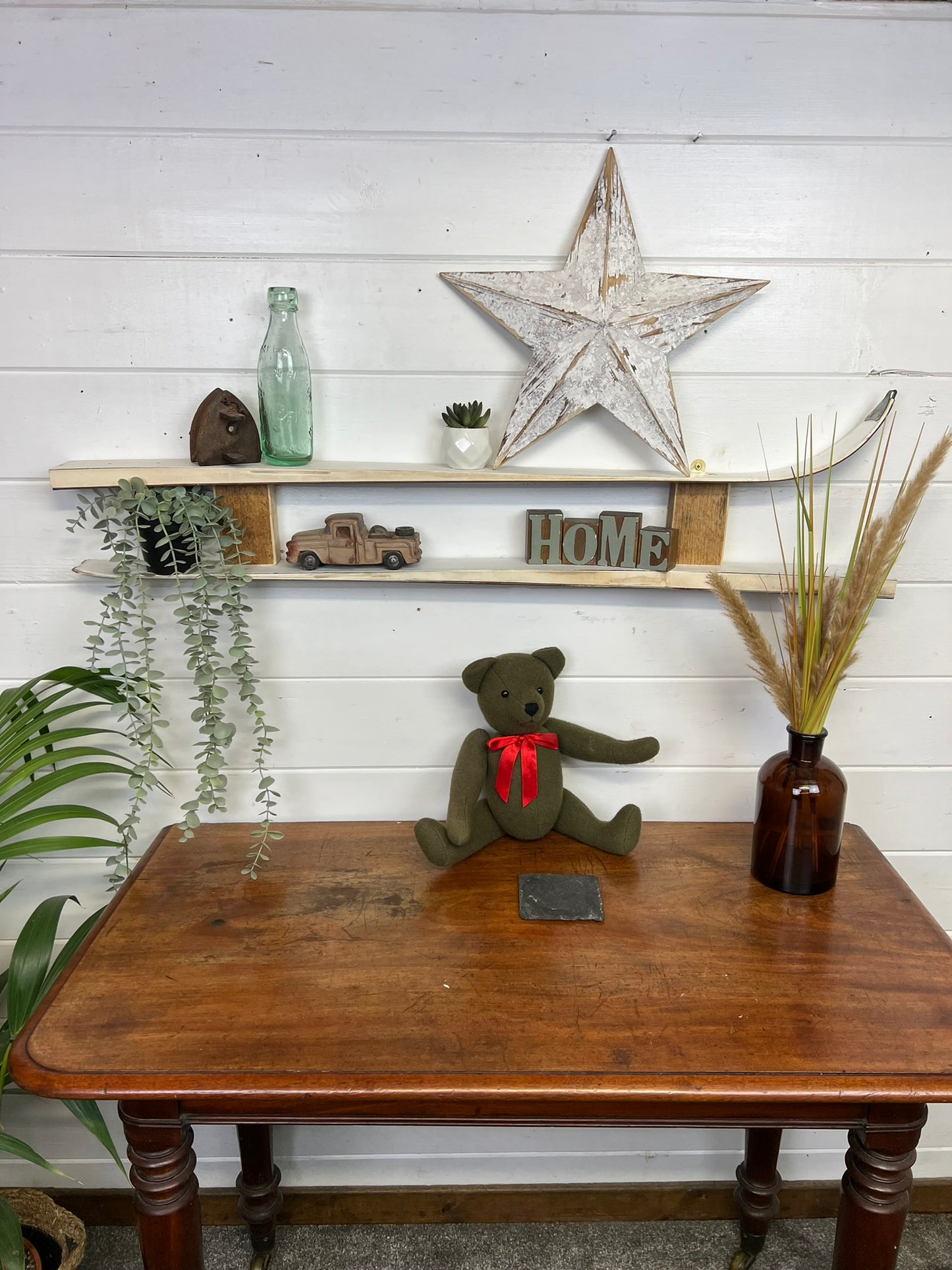Rustic Handmade Reclaimed Ski Shelves Skiing Decor Home Shabby Chic Wall Shelf