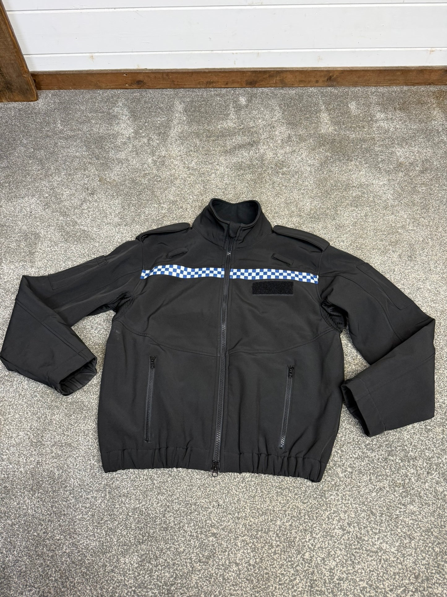 Ex Police Black Soft Shell Fleece Reflective Security Riding Theatre