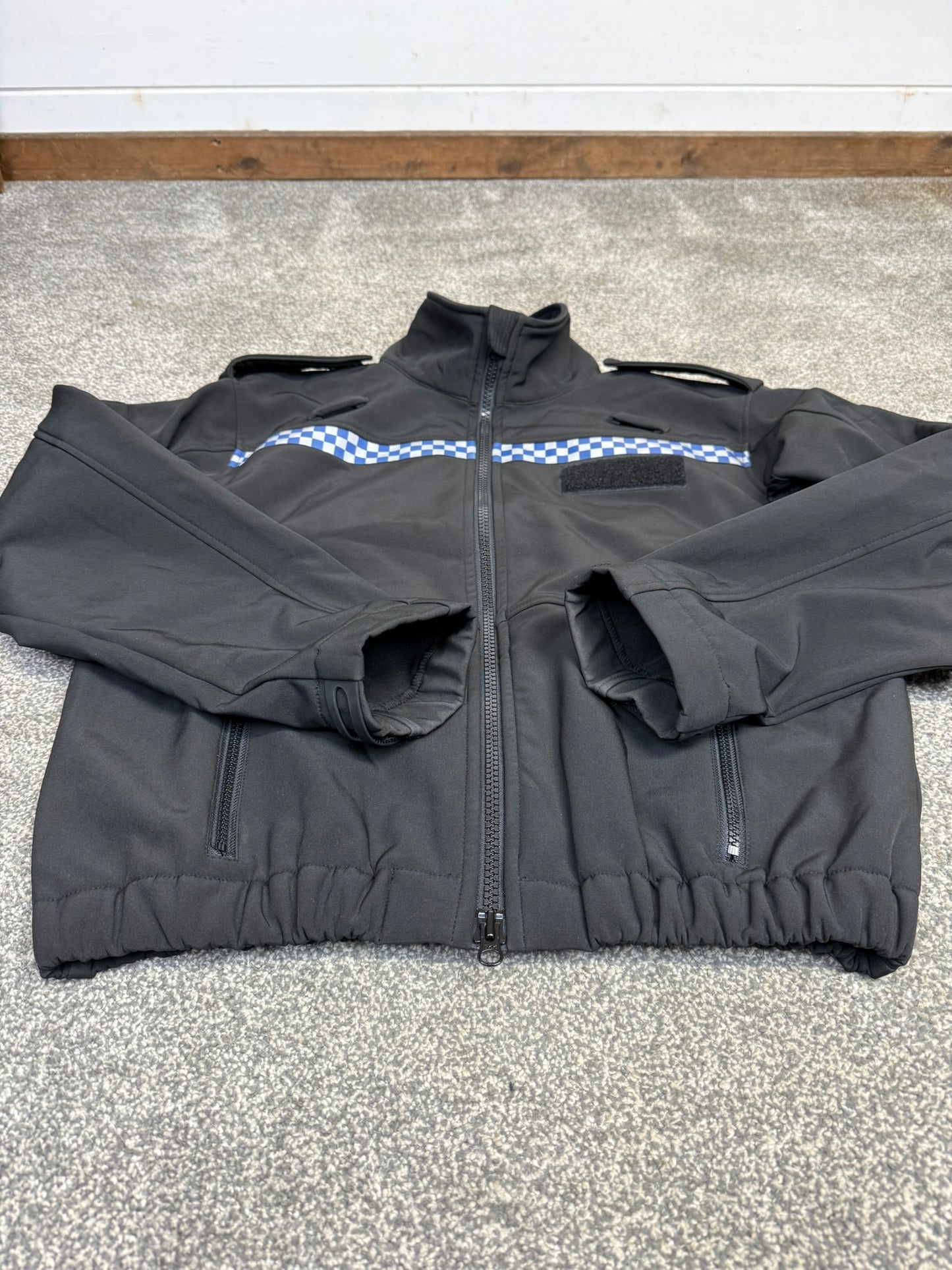 Ex Police Black Soft Shell Fleece Reflective Security Riding Theatre
