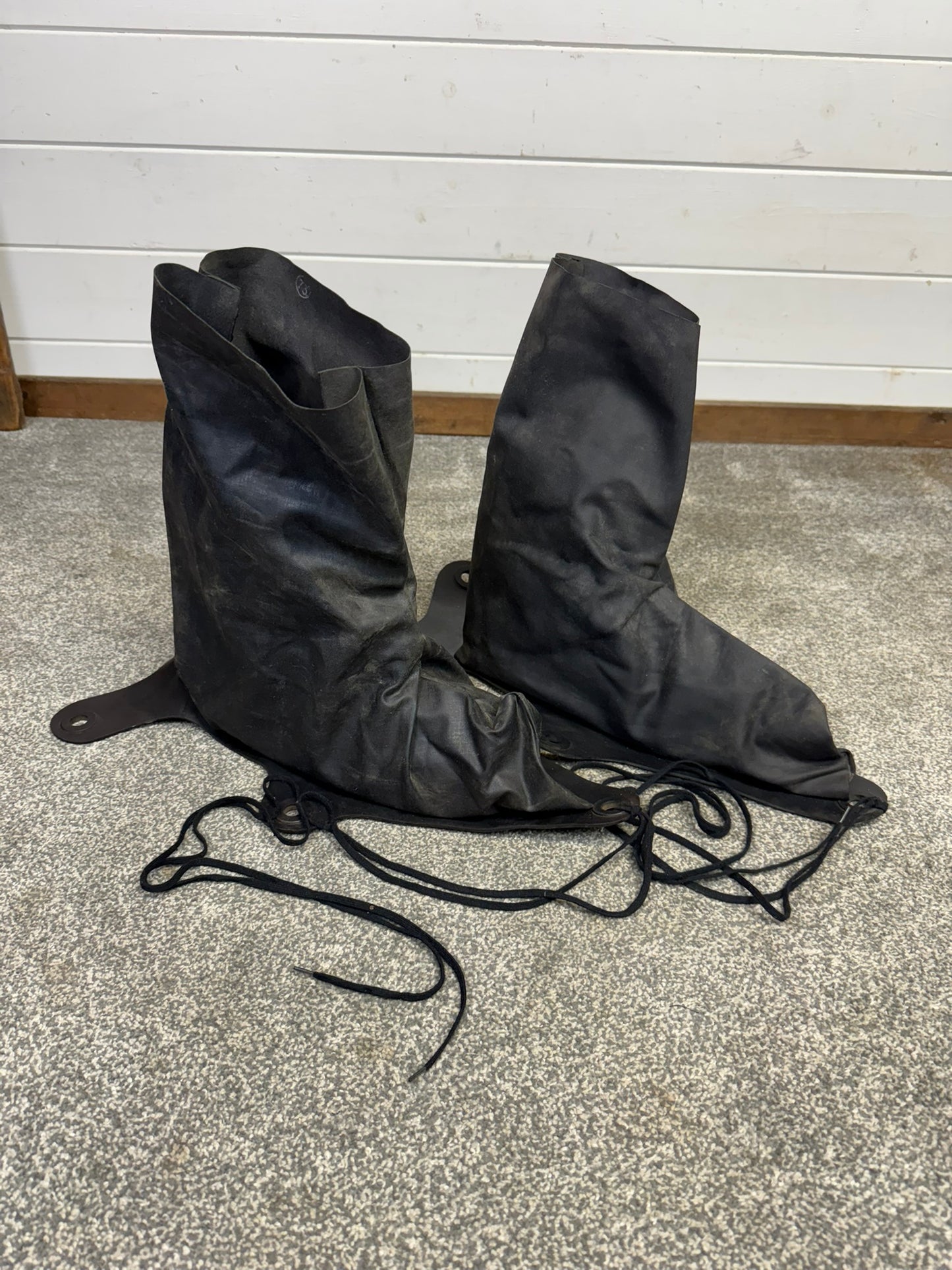 Vintage British Army 58 Pattern Webbing Chemical Rubber Boots & Jacket