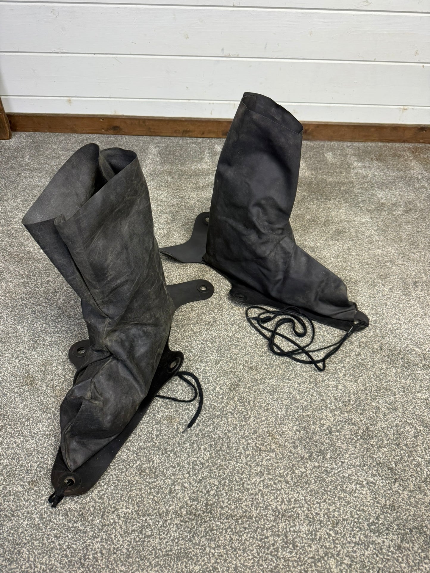 Vintage British Army 58 Pattern Webbing Chemical Rubber Boots & Jacket