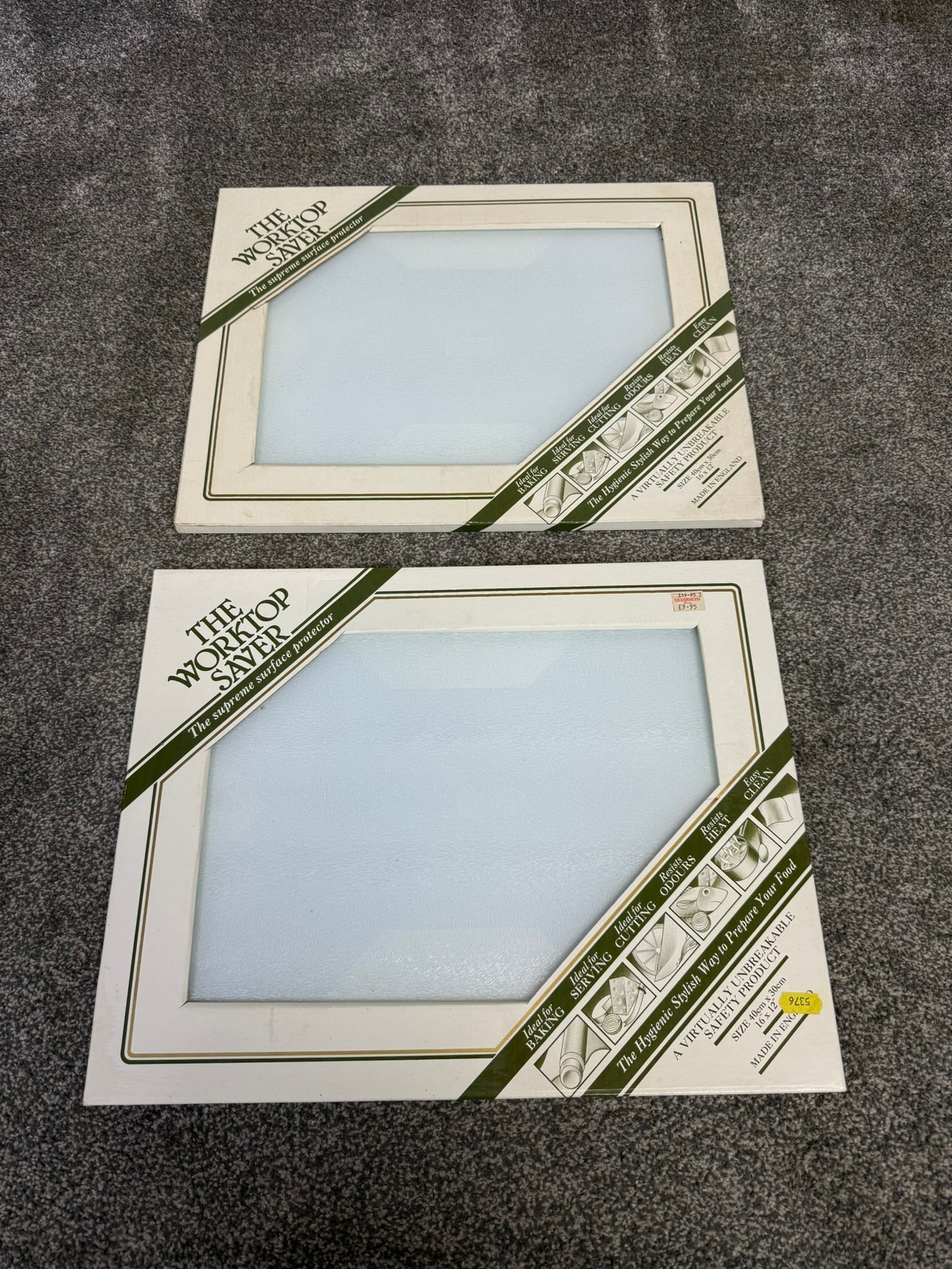 Vintage 90's Glass Worktop Saver Chopping Board Job Lot Cottage Farmhouse