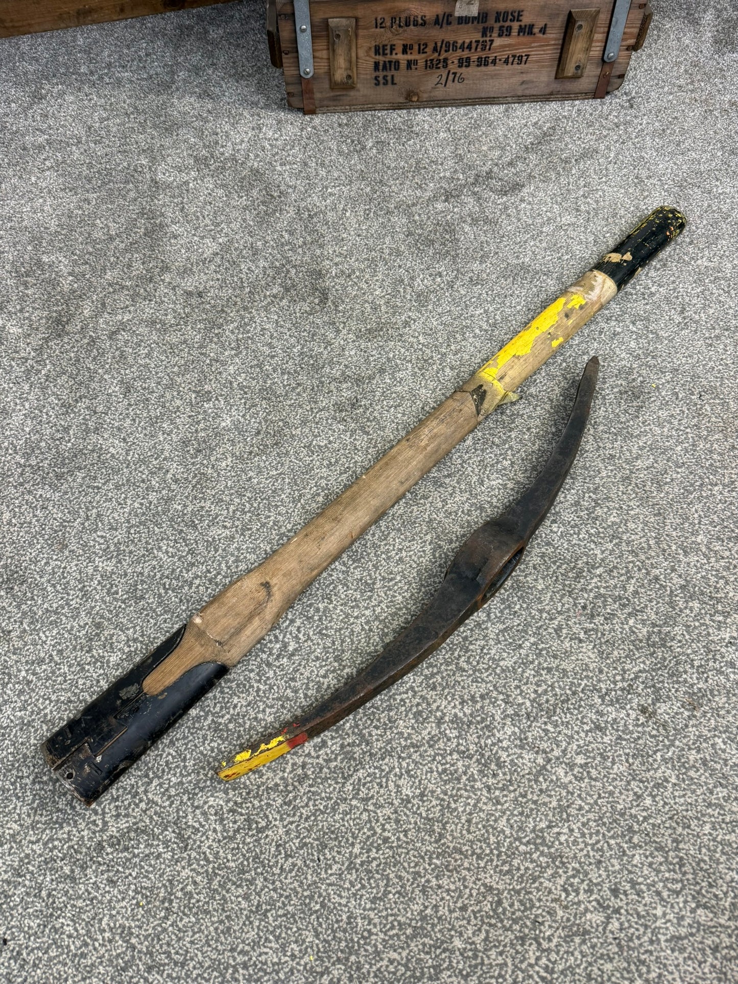 Ex Army Military Pick Axe 3ft Pioneer Pickaxe Tool British Army Dated 1987