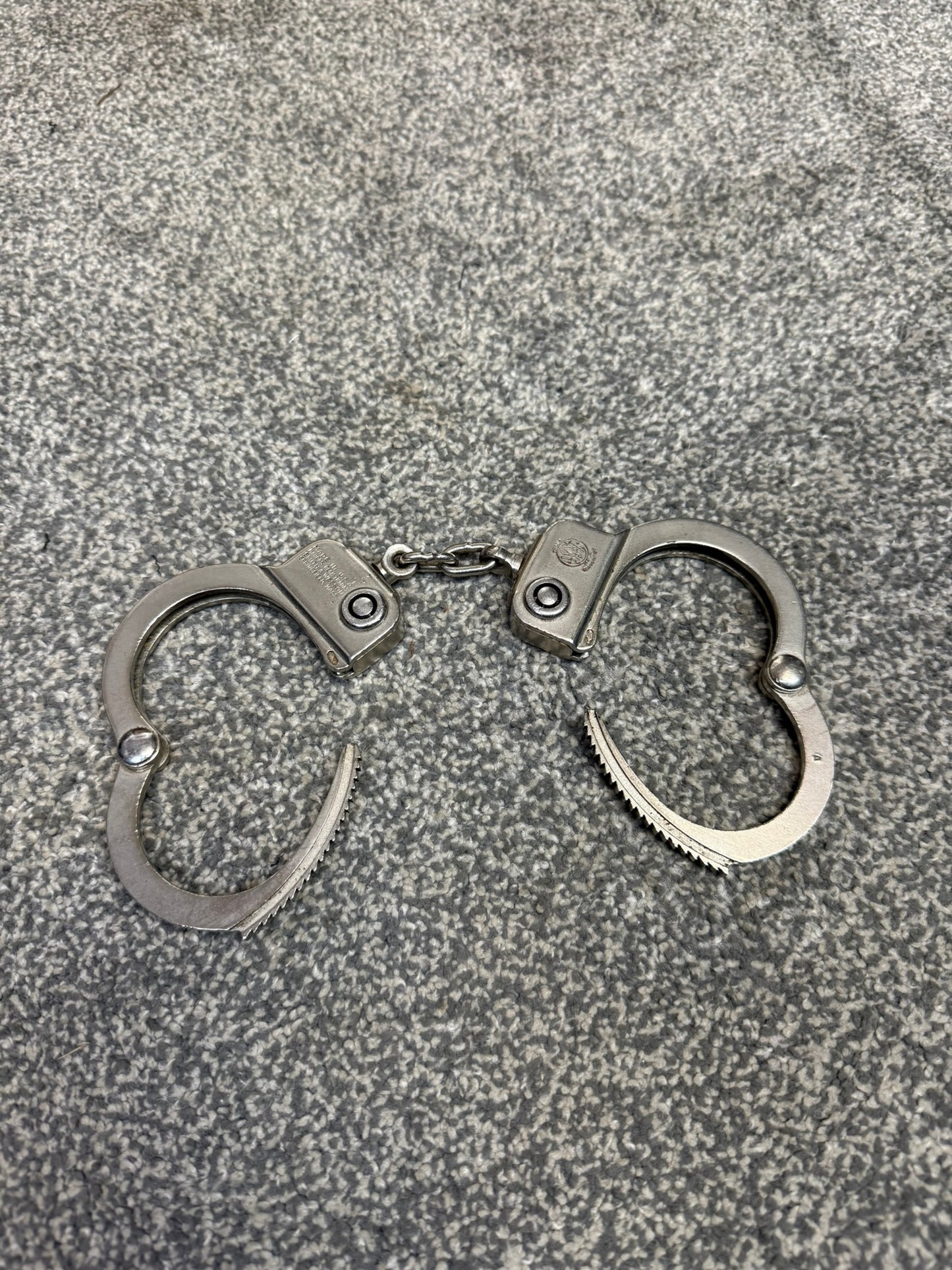 Vintage 1960's Smith & Wesson Handcuffs Model 94 Chain Cuffs - No Key