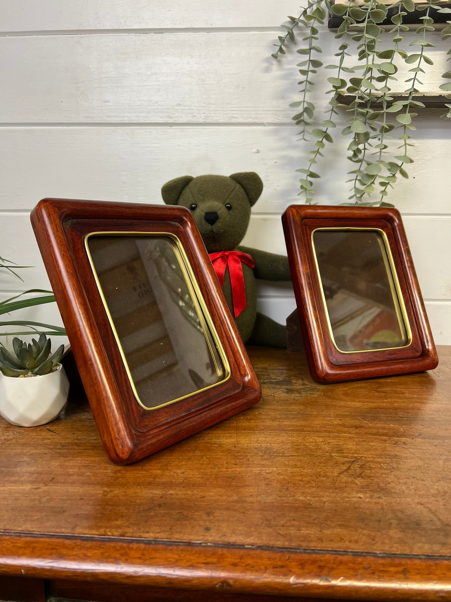 2x Vintage Mid Century Modern Photo Picture Frames PAIR
