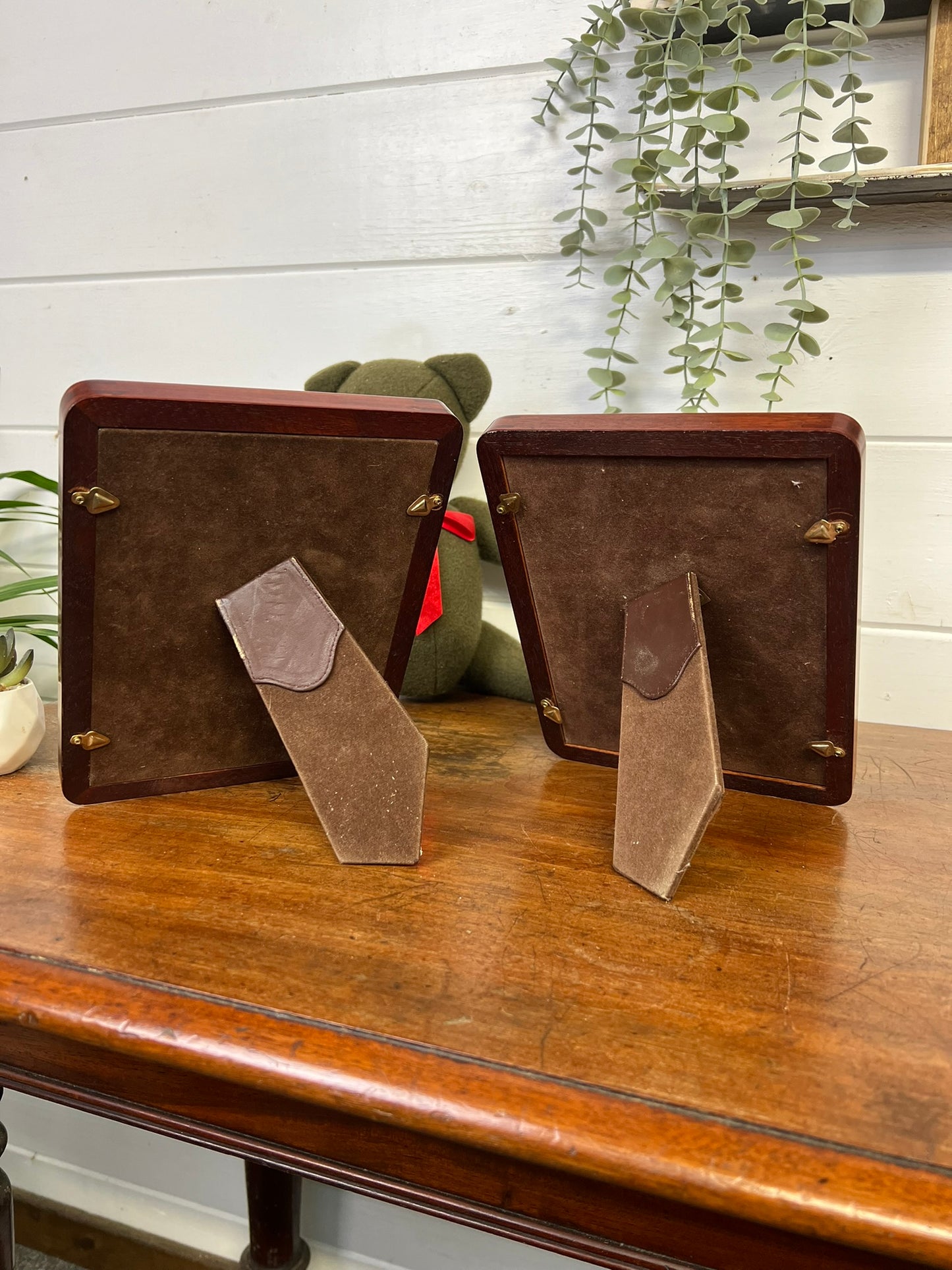 2x Vintage Mid Century Modern Photo Picture Frames PAIR
