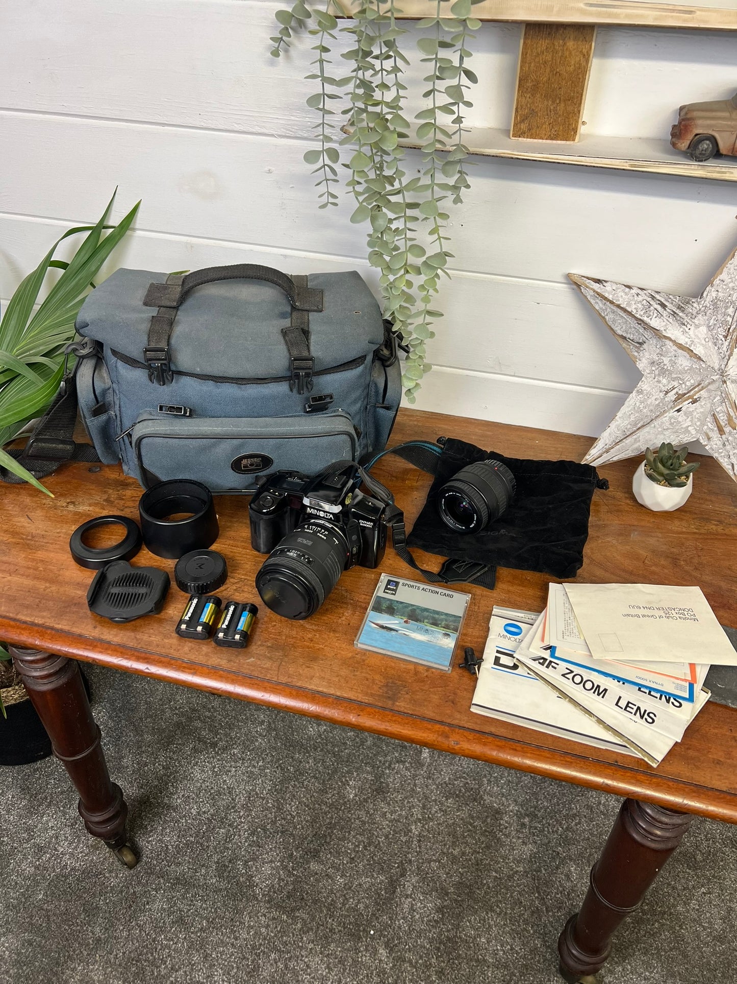 Vintage Minolta Dynax 5000i Camera Bundle With 2x Lenses