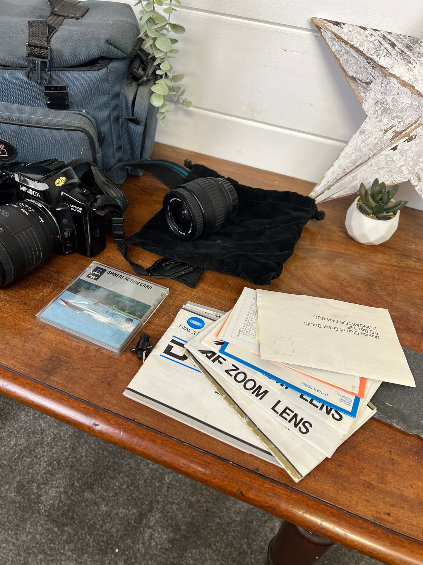 Vintage Minolta Dynax 5000i Camera Bundle With 2x Lenses