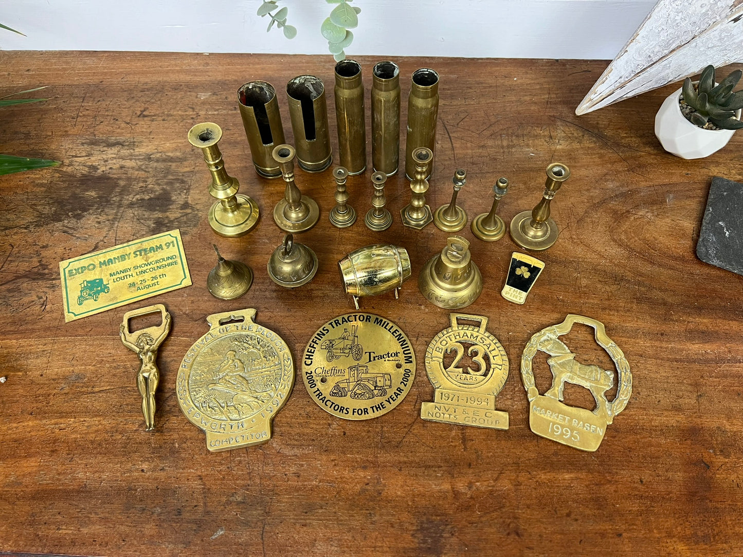 24x Vintage Brass Bundle Job Lot Decorative Home Rustic Boho Decor