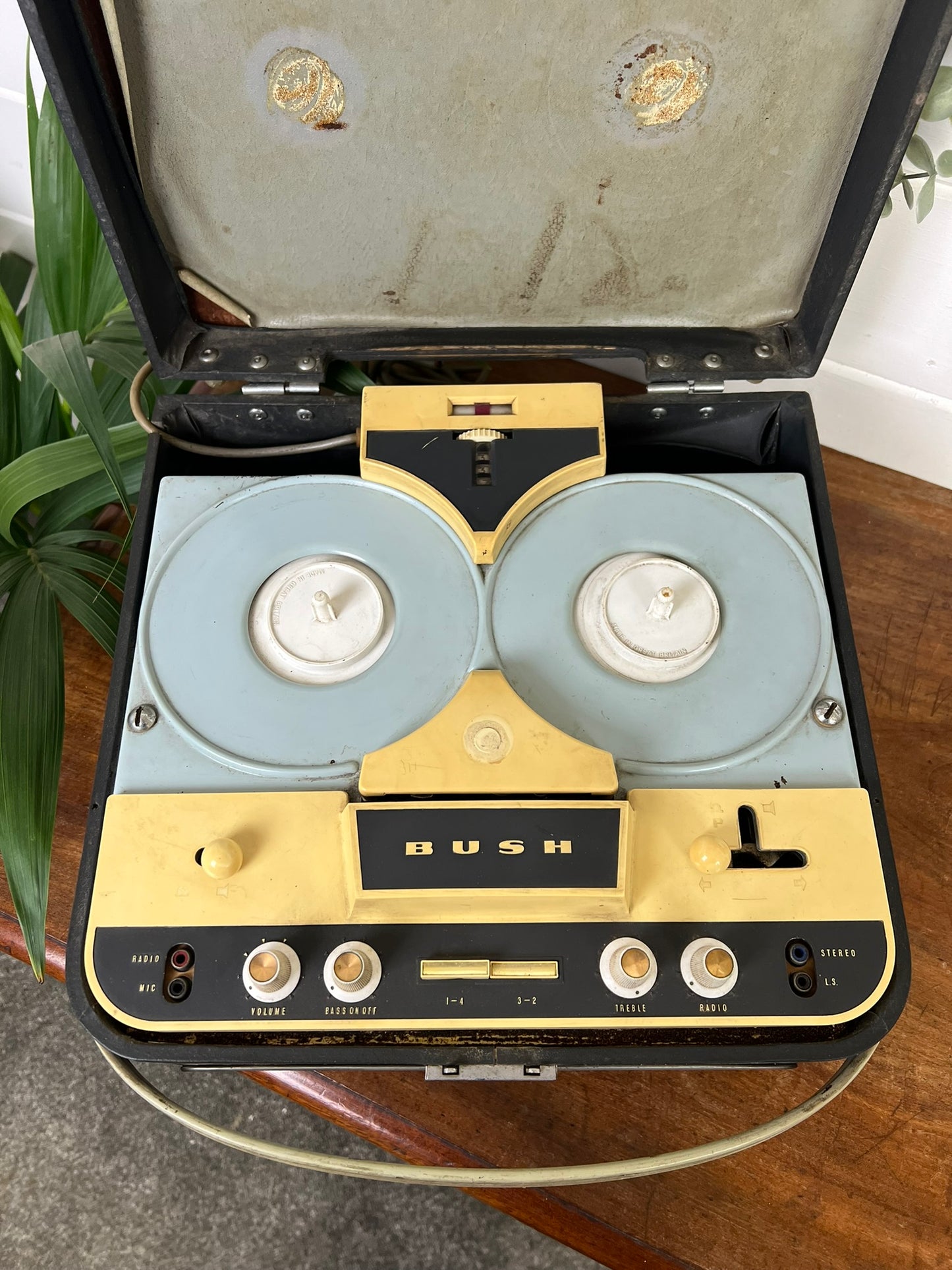 Vintage Bush TP50 Reel to Reel Tape Recorder Player 50's 60's Retro Decor