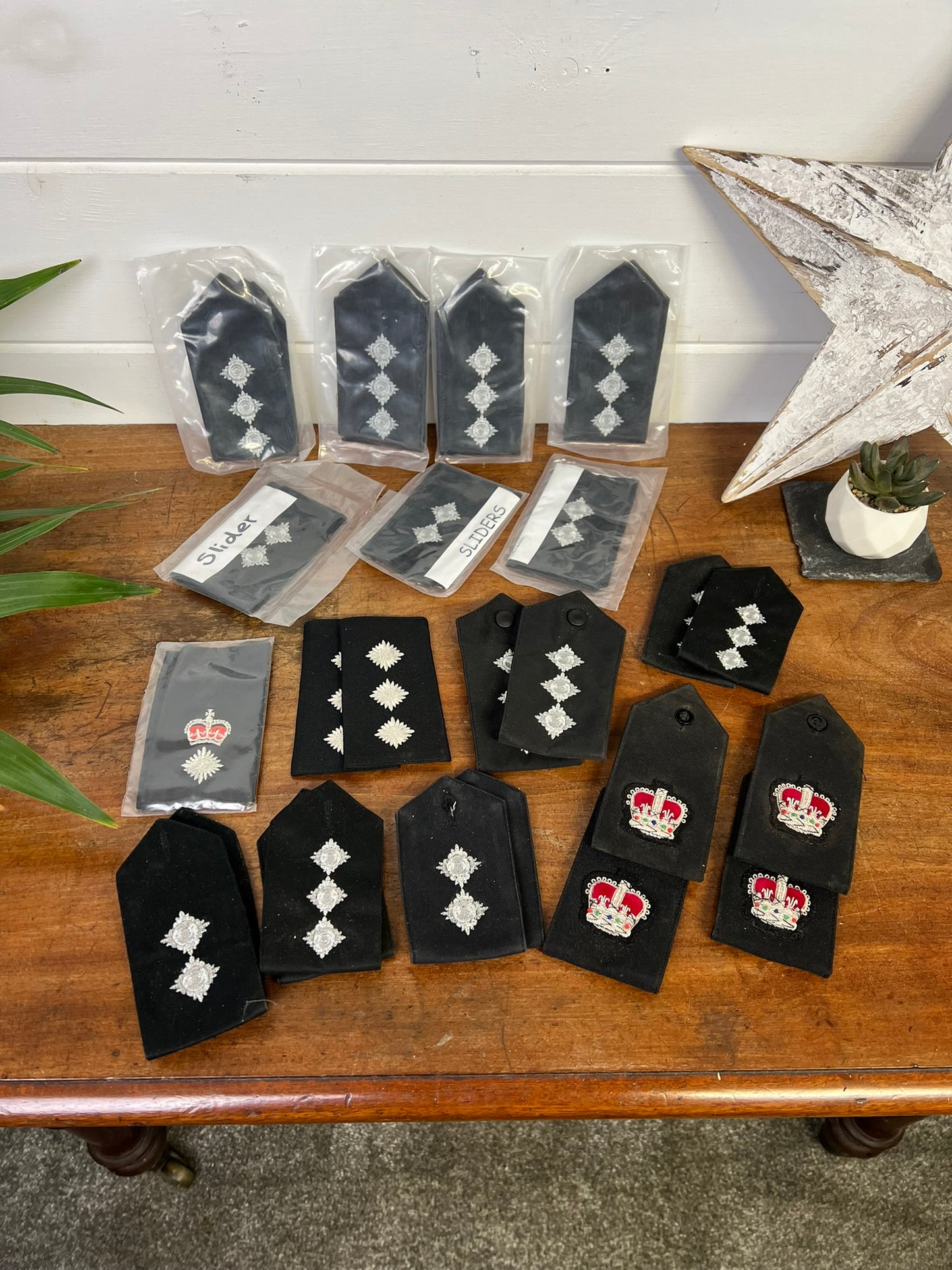 16x Vintage Police Epaulette Slides In Pairs Bundle Job Lot Collector - New & Used