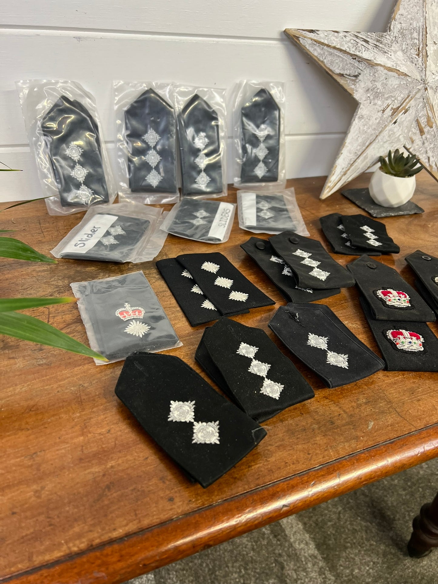 16x Vintage Police Epaulette Slides In Pairs Bundle Job Lot Collector - New & Used