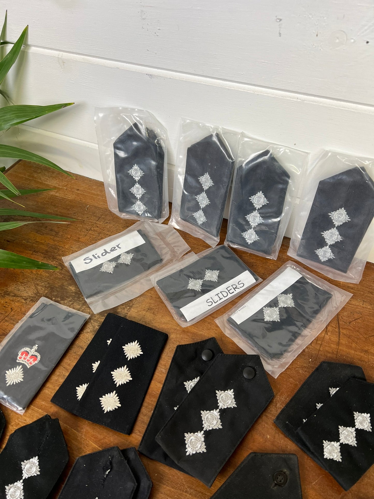 16x Vintage Police Epaulette Slides In Pairs Bundle Job Lot Collector - New & Used