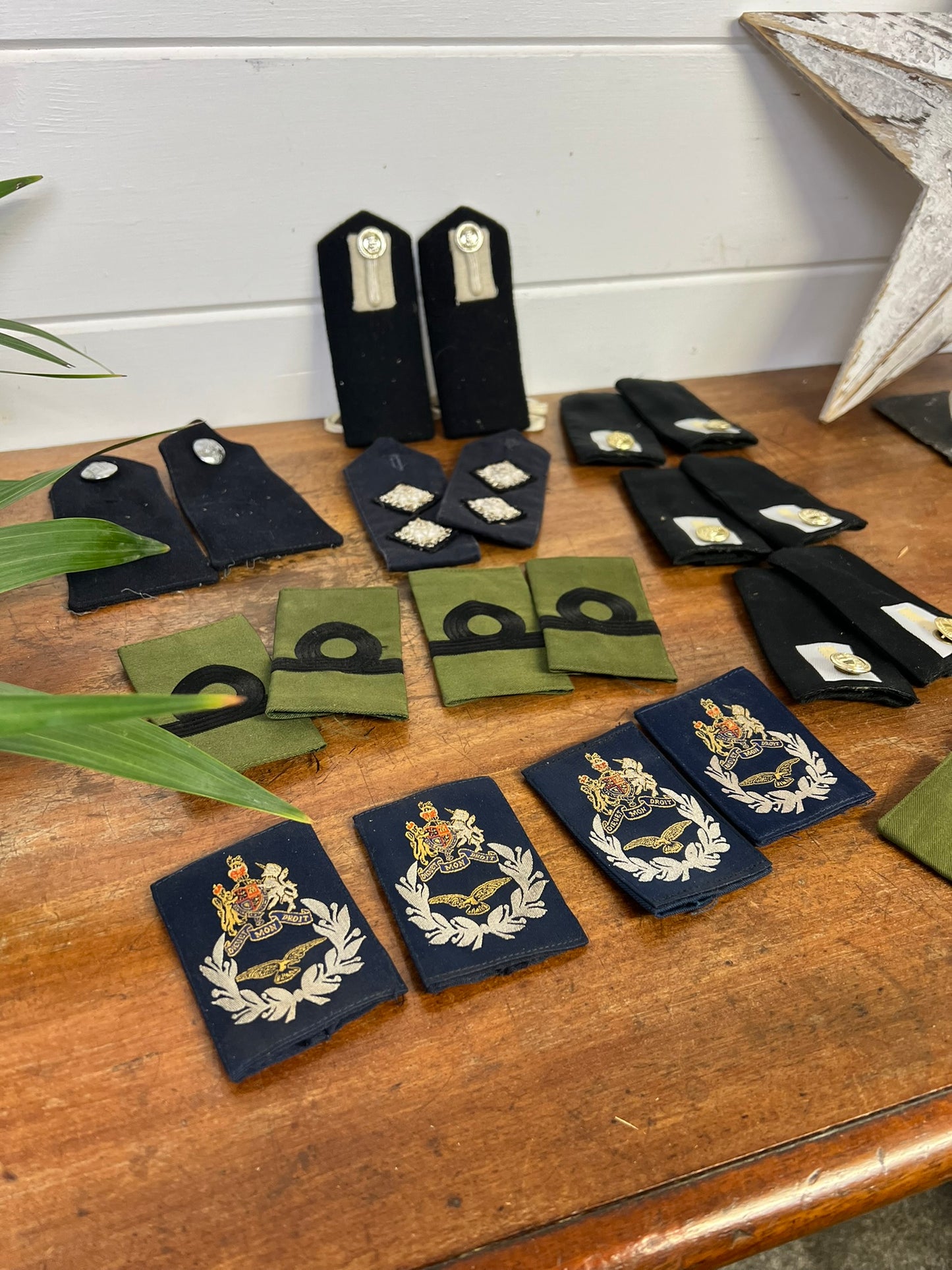 10x Pairs of Vintage Royal Navy Military Rank Slides Epaulette Job Lot Bundle