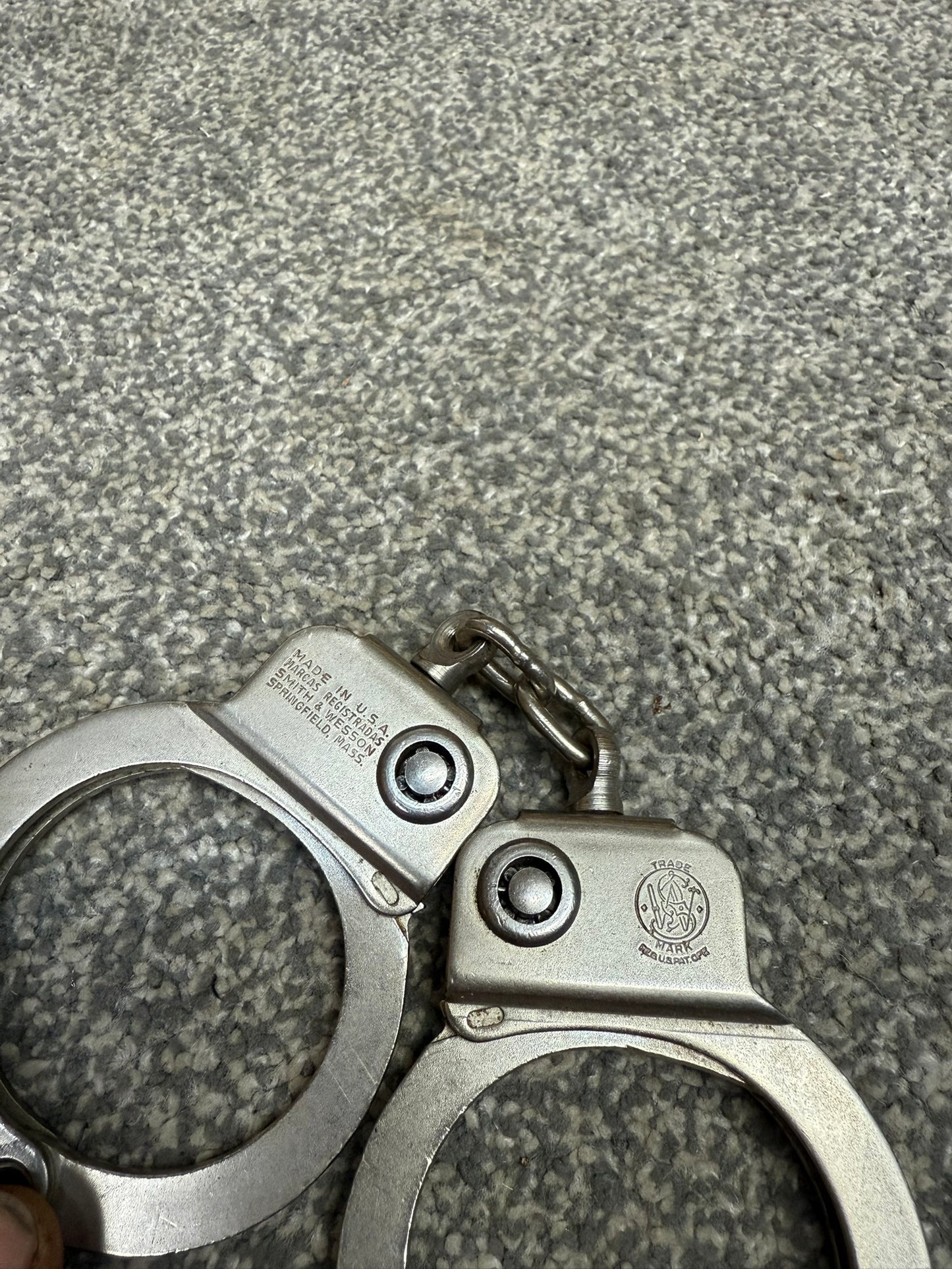 Vintage 1960's Smith & Wesson Handcuffs Model 94 Chain Cuffs - No Key