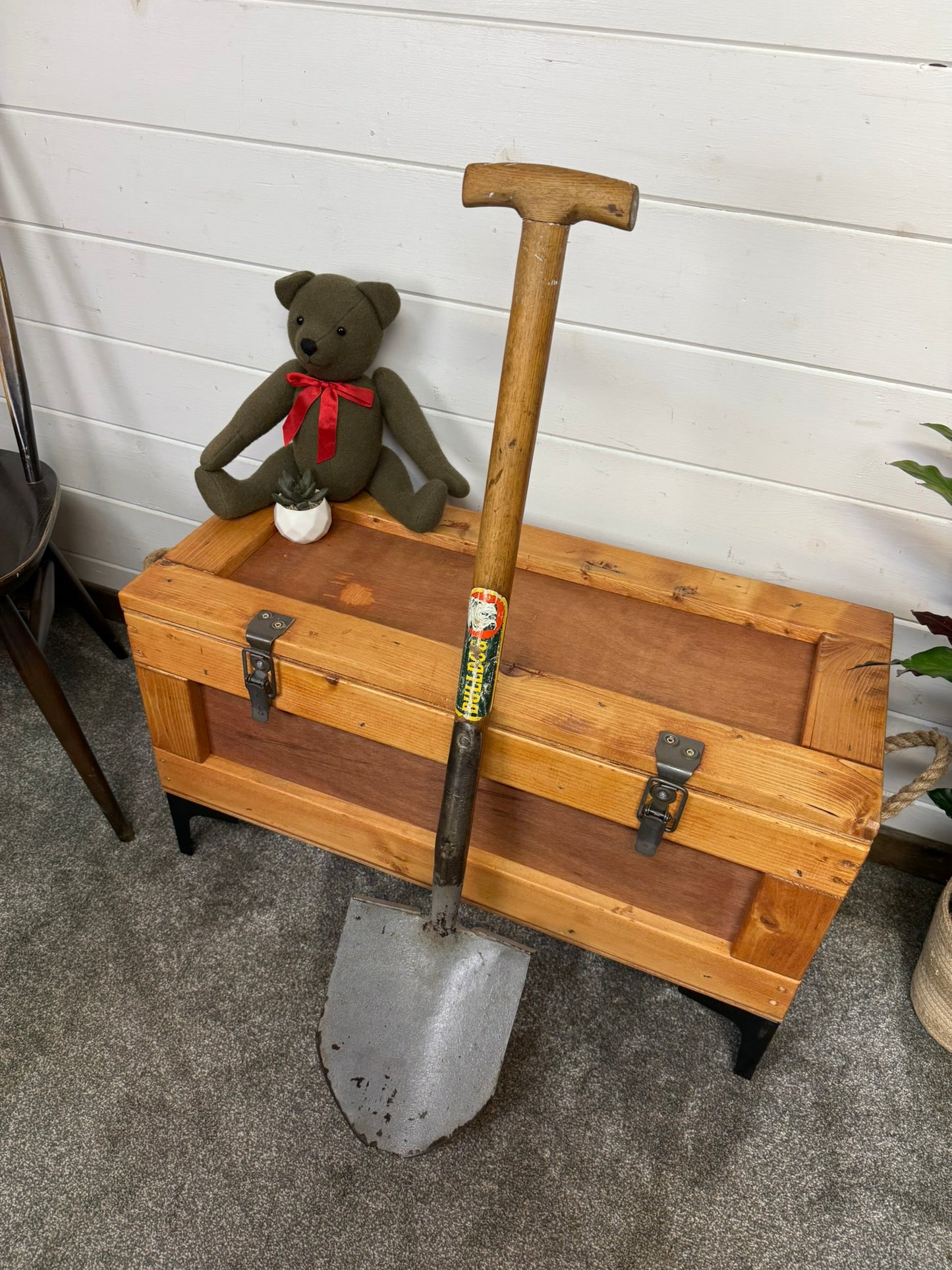 Vintage Military 3ft Bulldog 1991 British Army General Service Shovel Spade Stamped