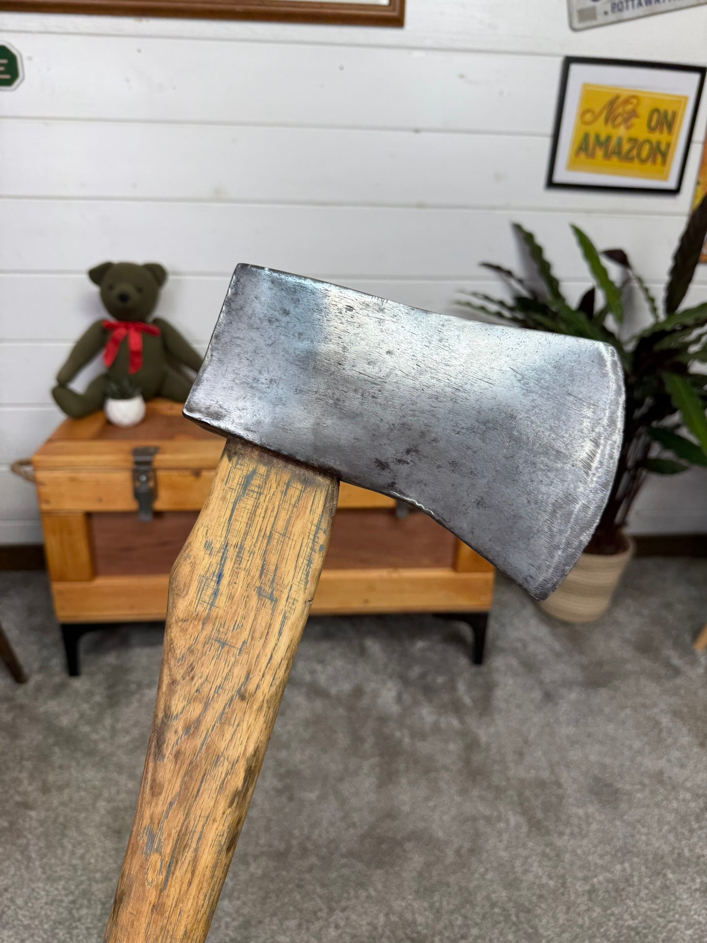 Vintage 1955 Military Elwell 4.5lbs Long Handle Ex Army Felling Axe Stamped
