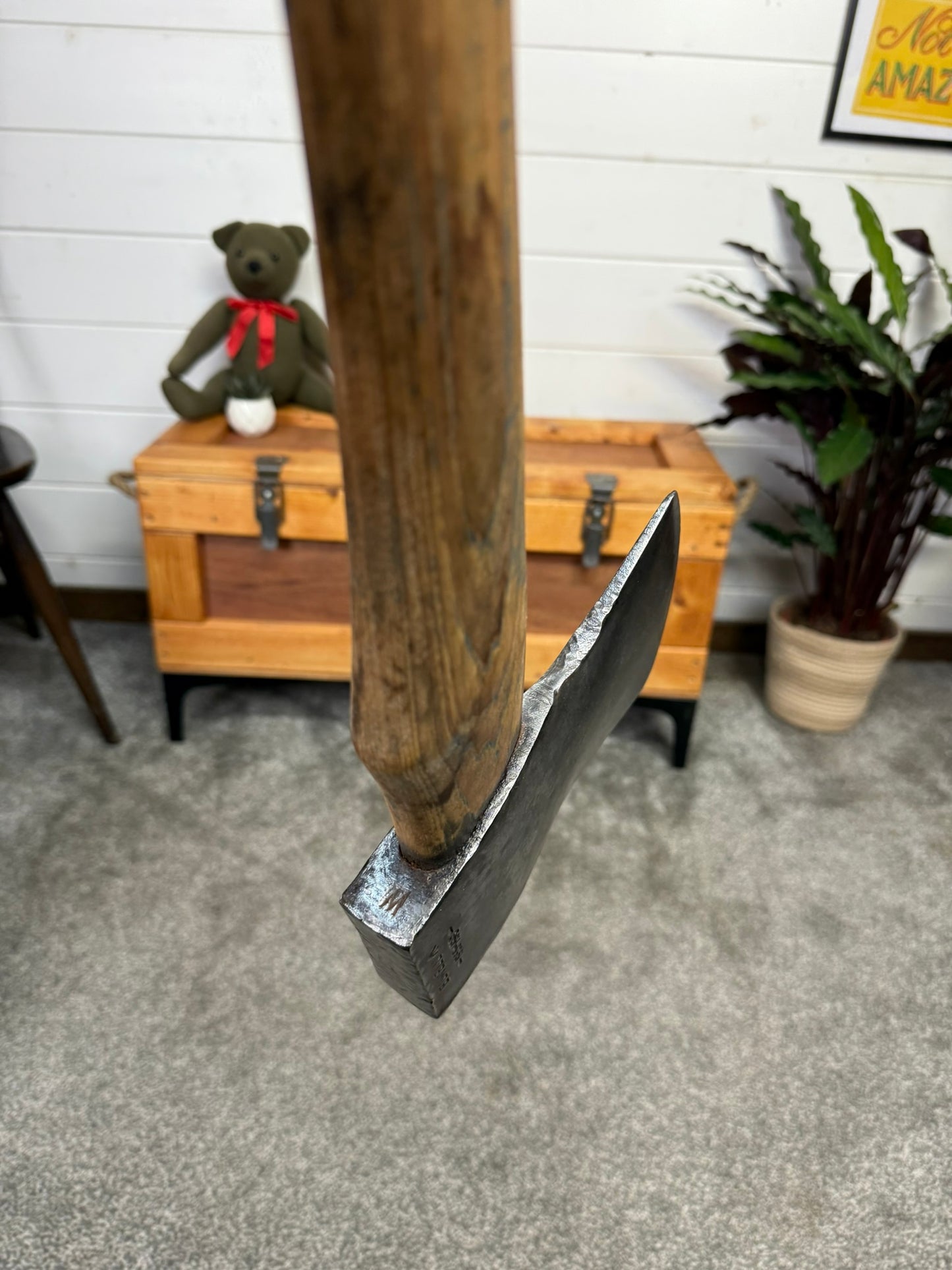 Vintage 1955 Military Elwell 4.5lbs Long Handle Ex Army Felling Axe Stamped