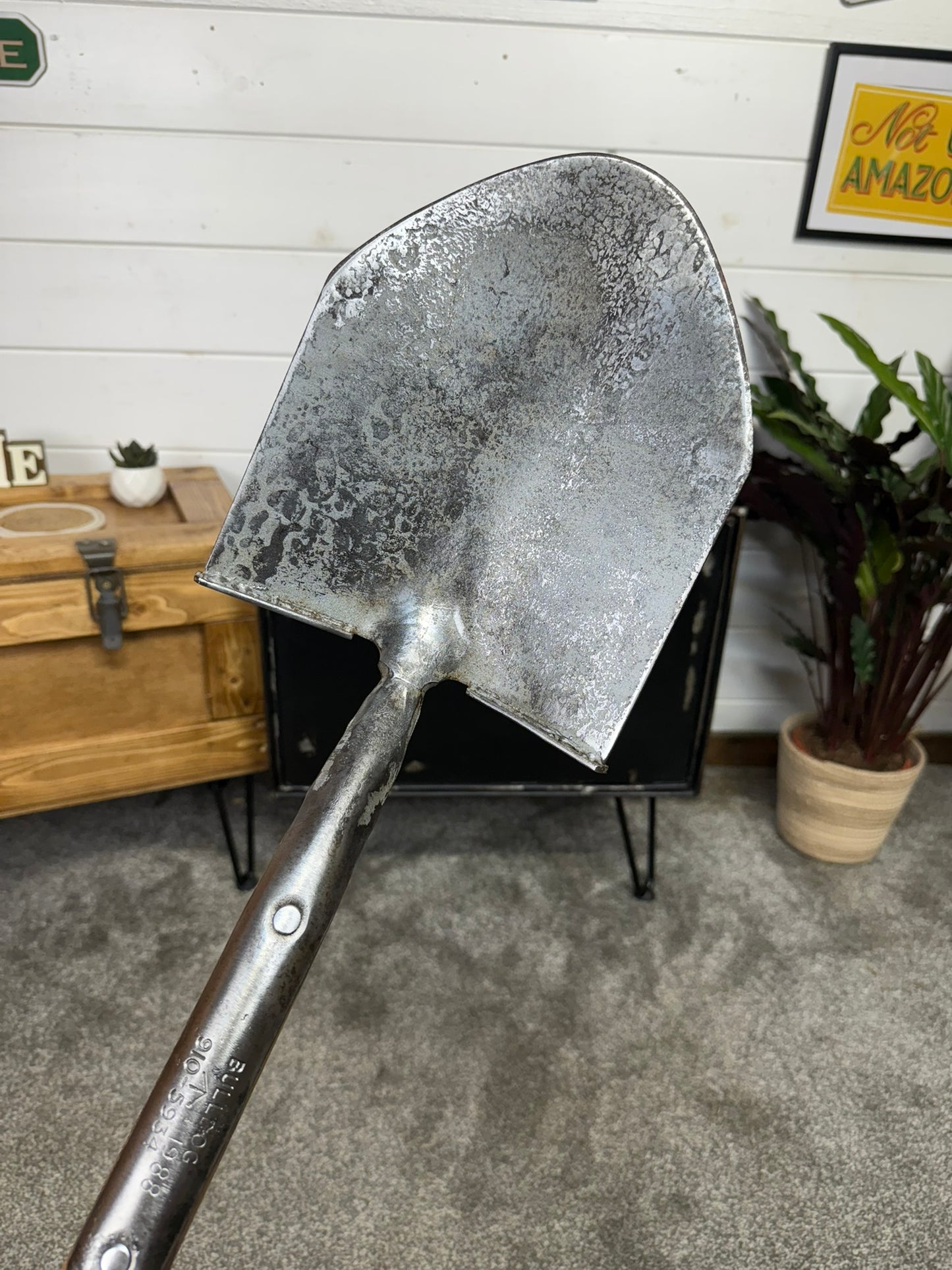 Vintage Military 3ft Bulldog 1988 British Army General Service Shovel Spade Stamped